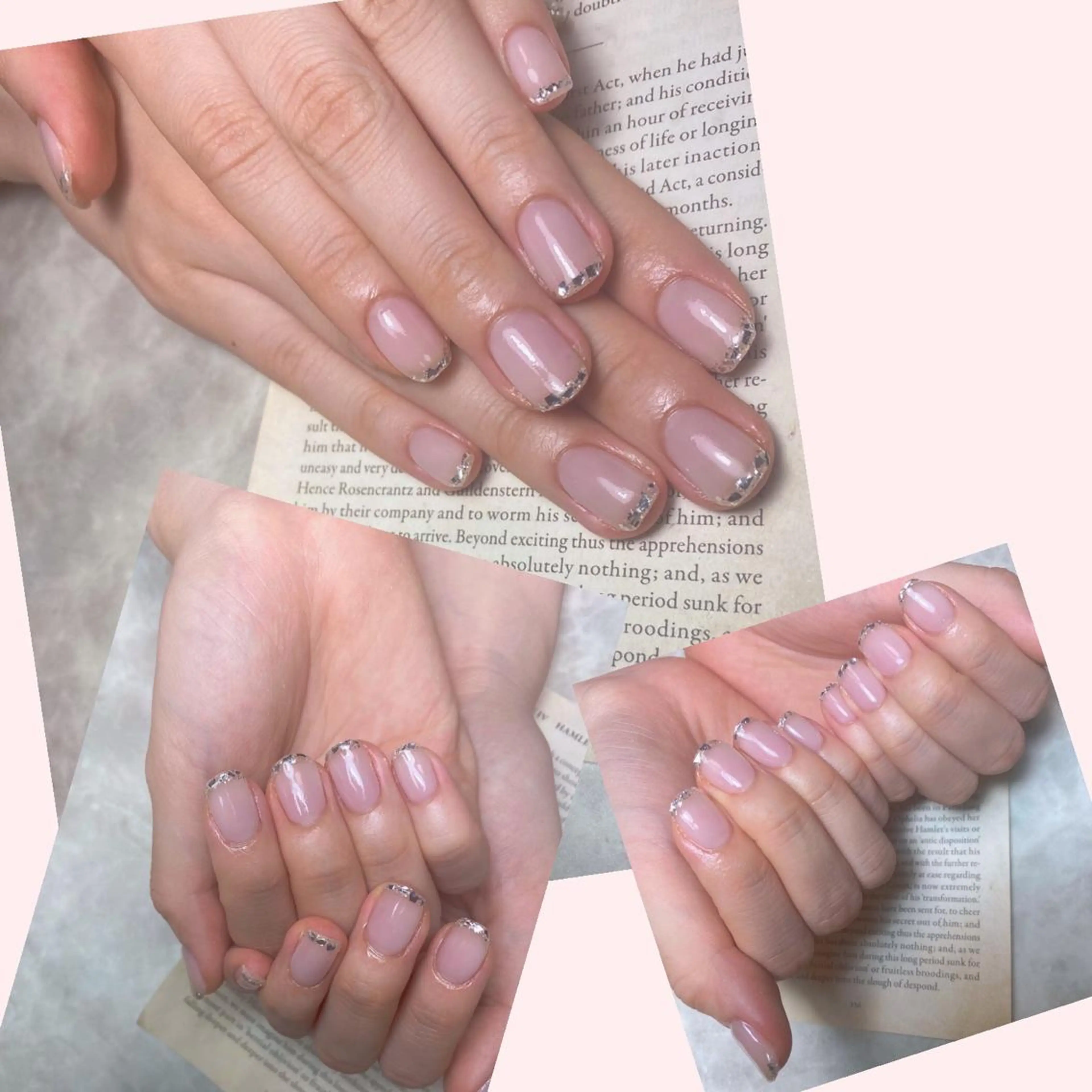 ネイル フレンチネイル ガラスフレンチ ハンドネイル 🌿Charme🌿 MAIのネイルデザイン