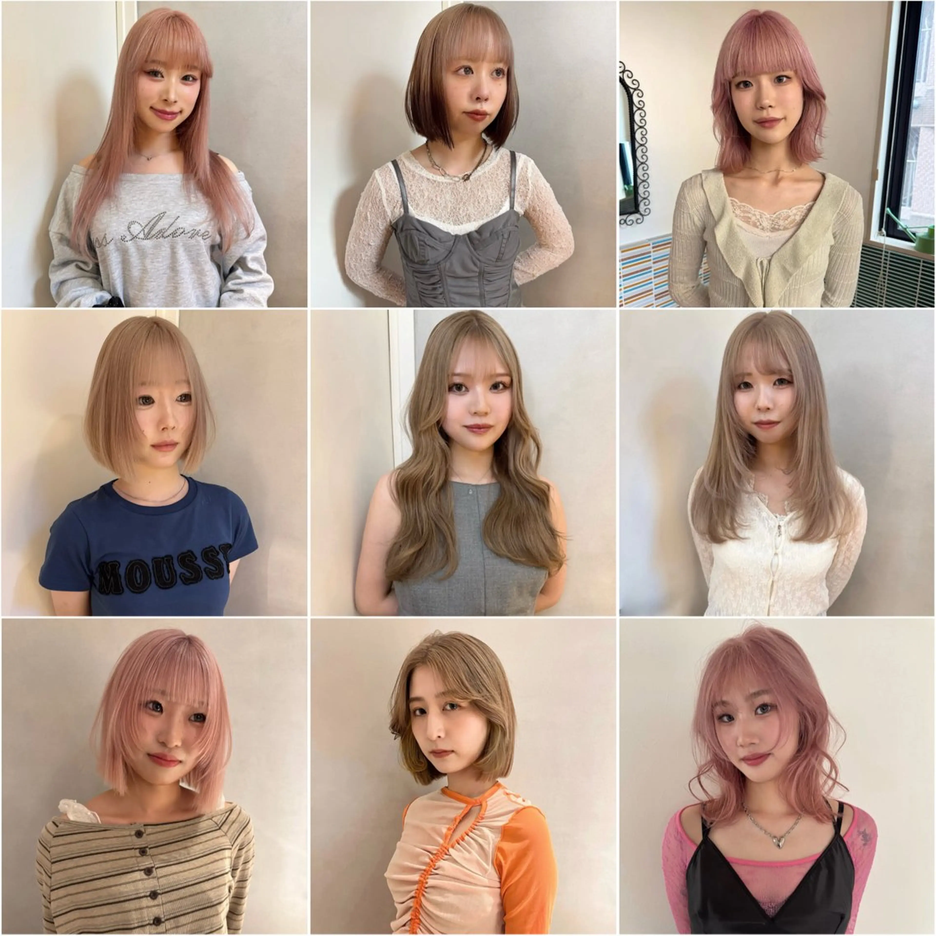 ミディアム カラー ヘアアレンジ 縮毛矯正ブリーチ/ ベージュmamiのヘアスタイル