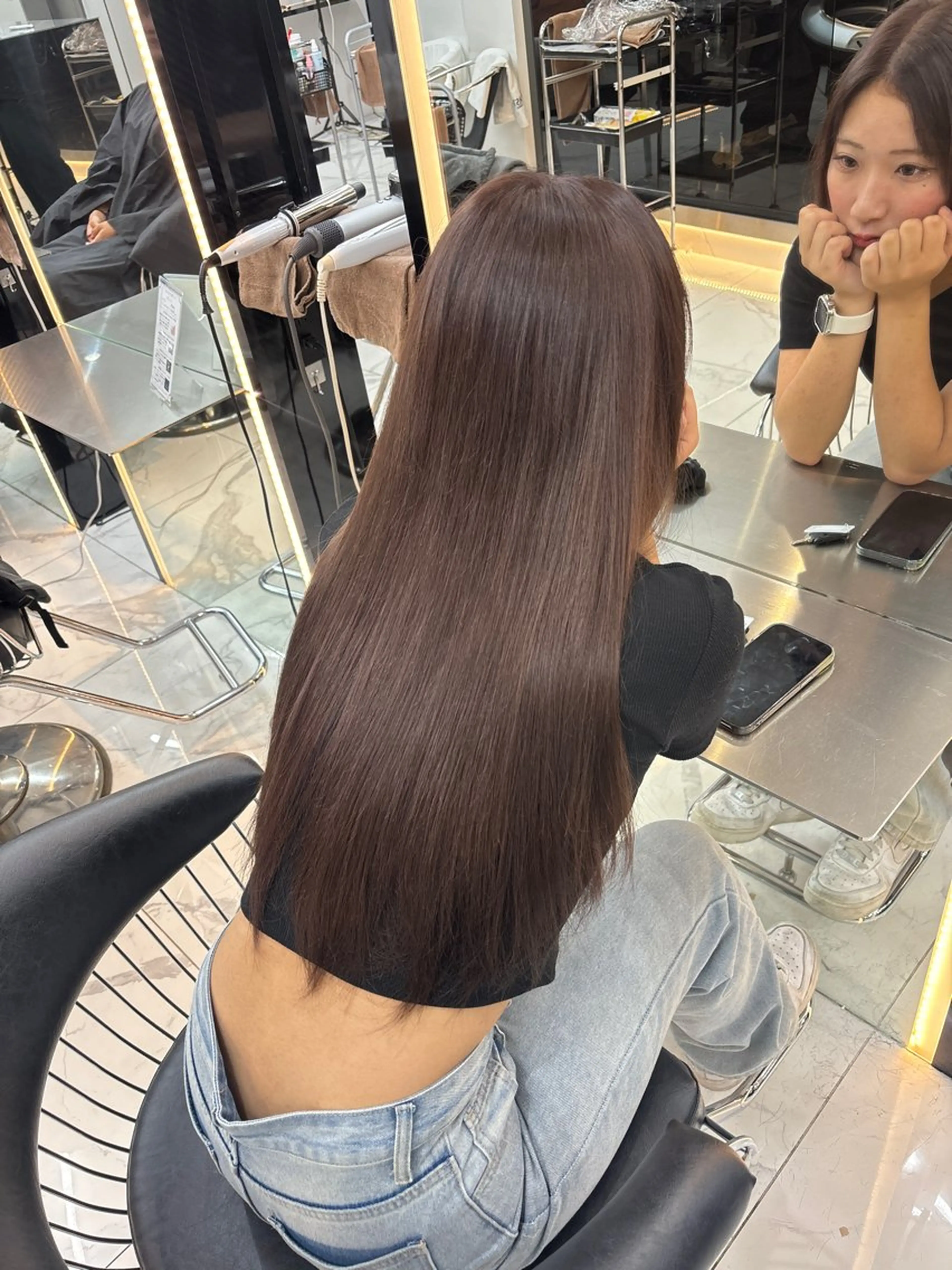 ロング カラー ブラウンカラー ショコラブラウン Lapis渋谷本店 himenaのヘアスタイル
