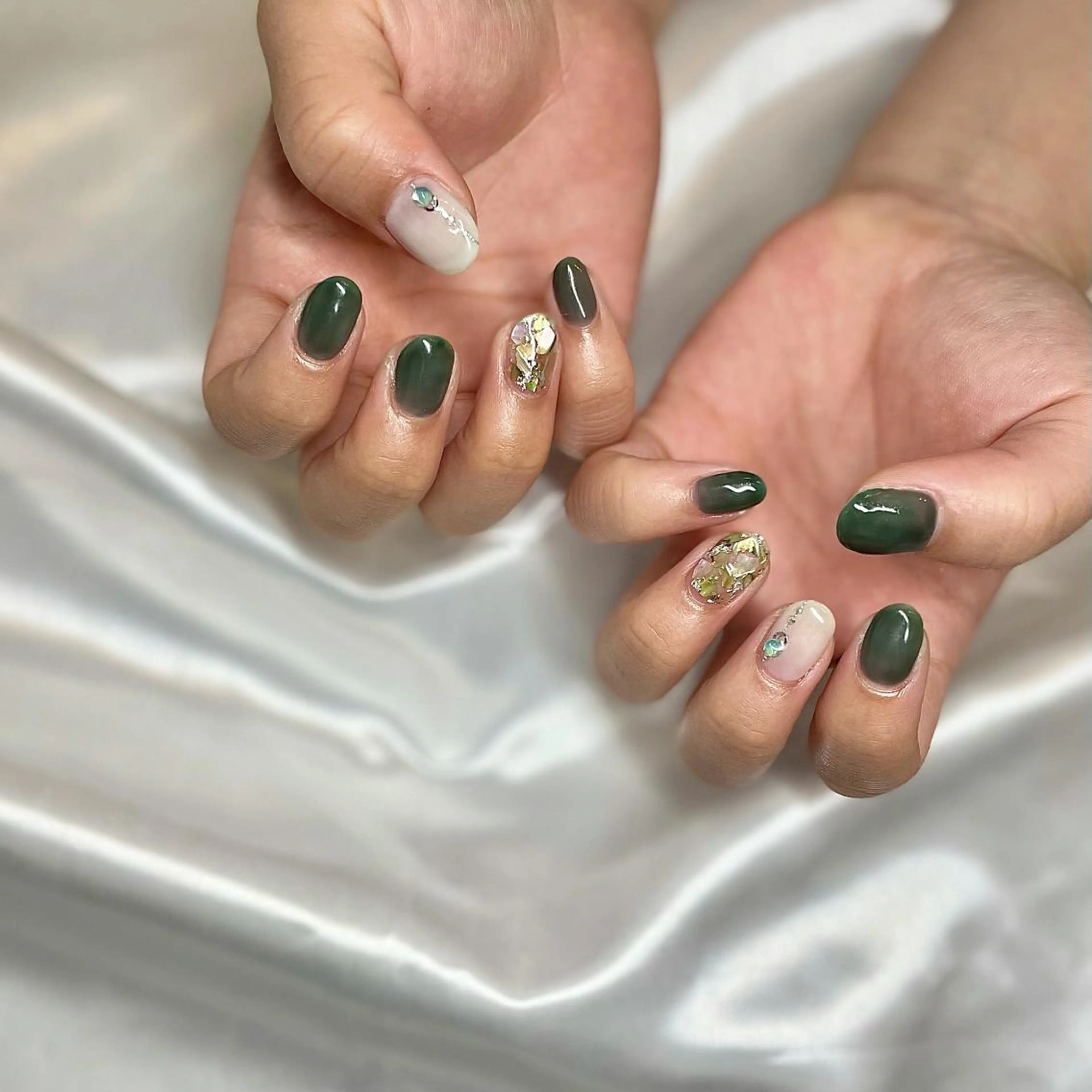 ショート カラー パーマ ヘアアレンジ メンズ キッズ ネイル マツエク・マツパ クリアネイル ハンドネイル ハンドケア nail&eye Aoのマツエク・マツパデザイン