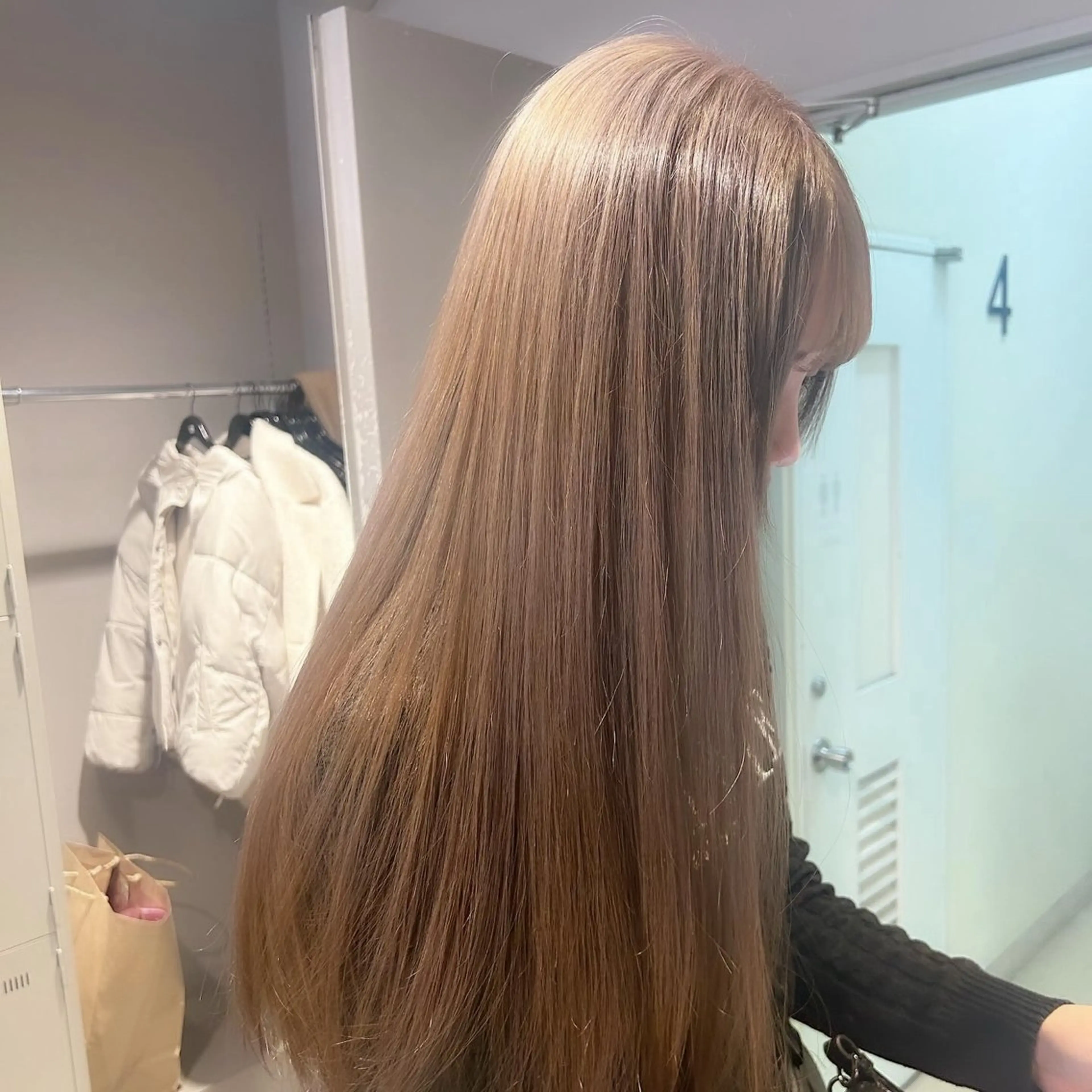 ロング カラー パーマ ヘアアレンジ メンズ キッズ ブリーチなしカラー/ ブラウン/レイヤーのヘアスタイル