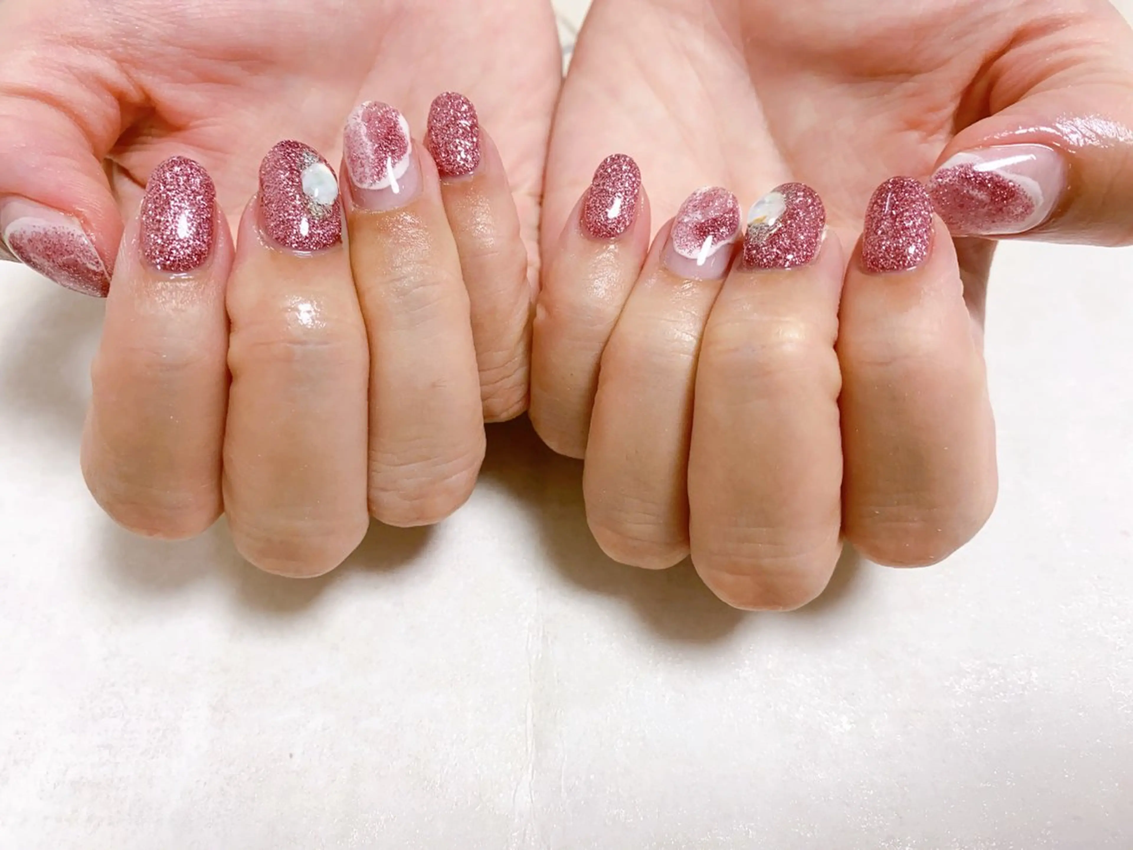 ネイル オーロラネイル フラワーネイル フットネイル フレンチネイル ジェルネイル Mogu nail 二子玉川のネイルデザイン