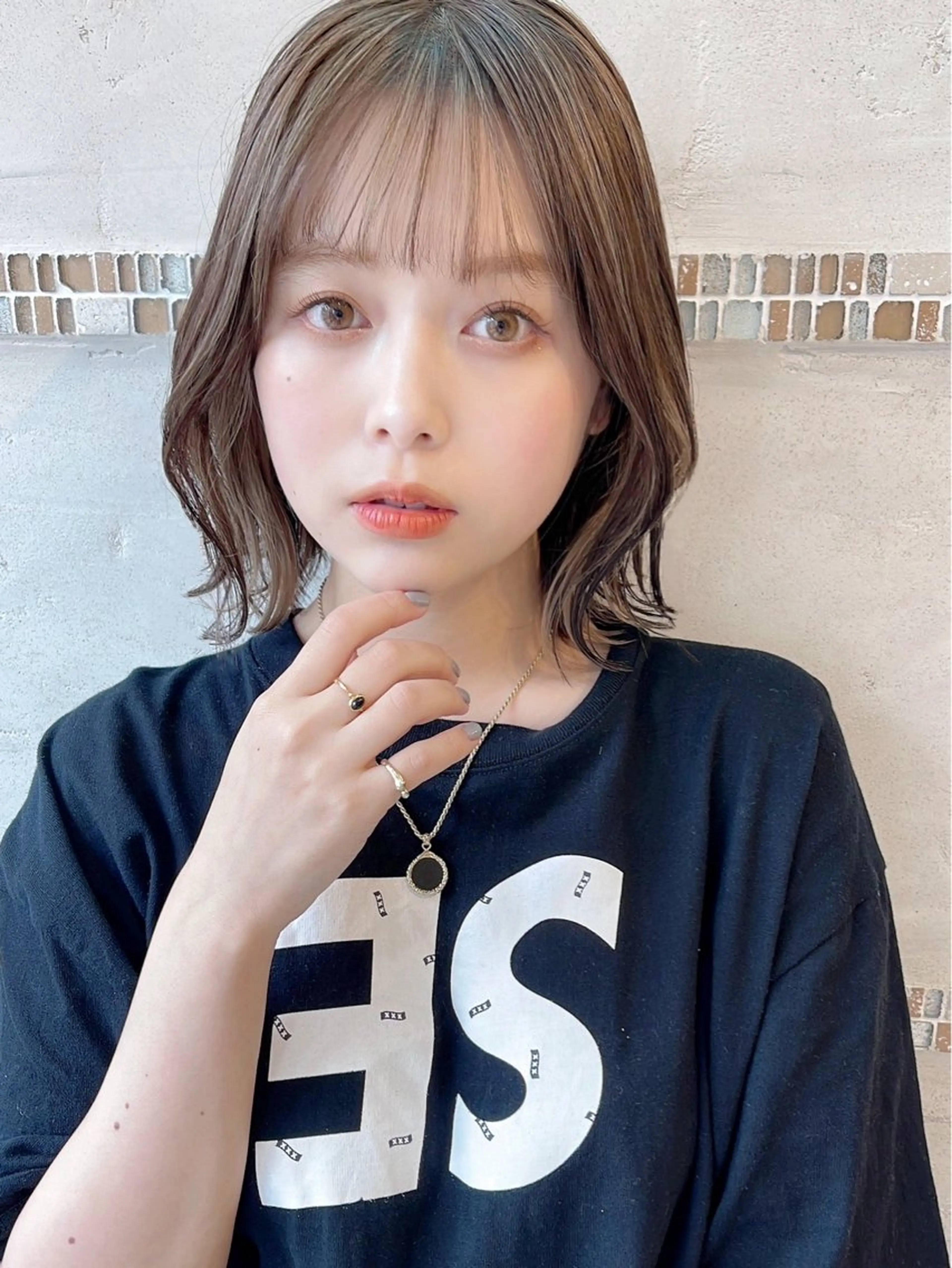 ミディアム ボブ くびれヘア カット ヘアカラー トリートメント 似合わせヘア/ボブ/ ミディアム/Takaのヘアスタイル