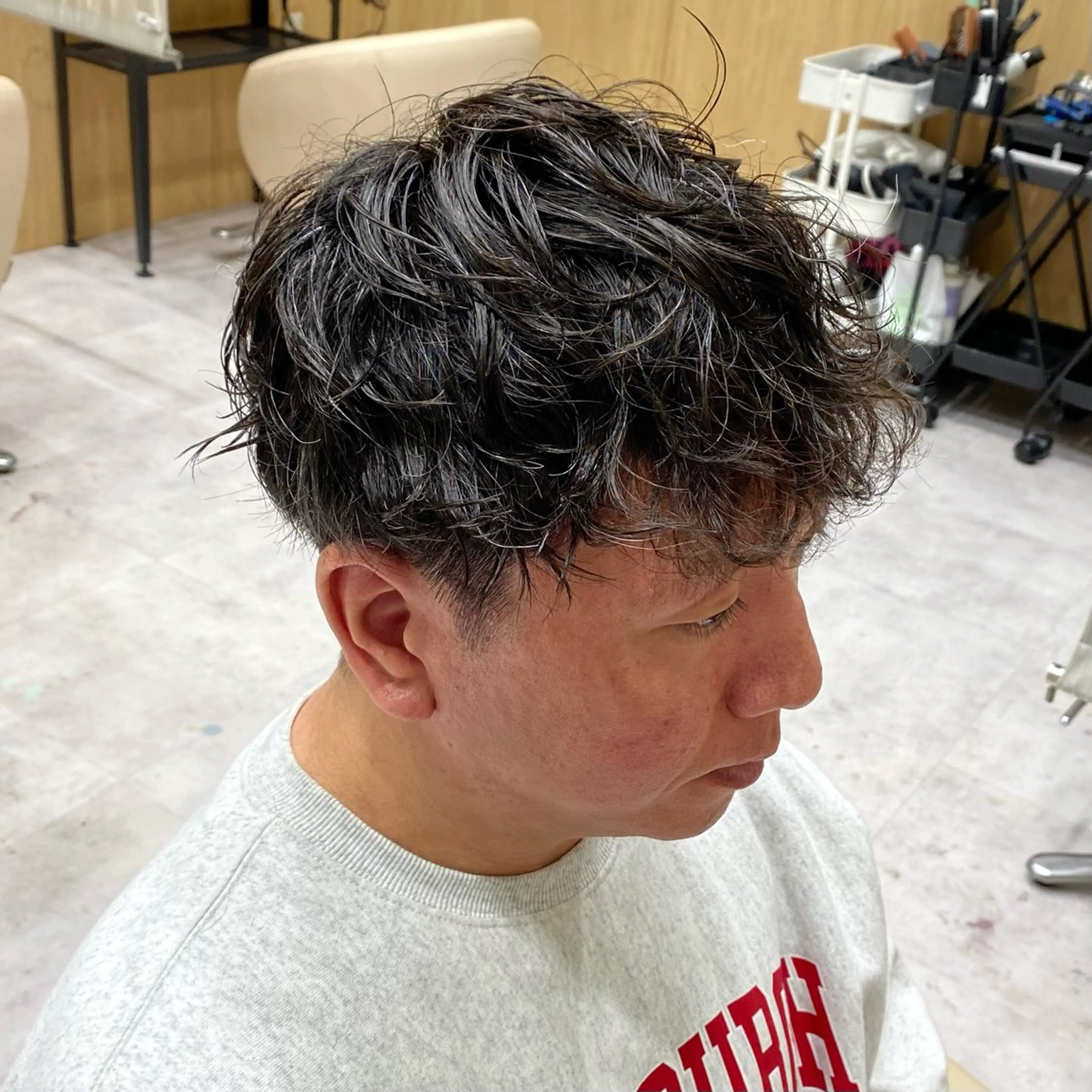 ショート パーマ メンズ UNIX所属・村上翼/ハンサム ショート/パーマのヘアスタイル