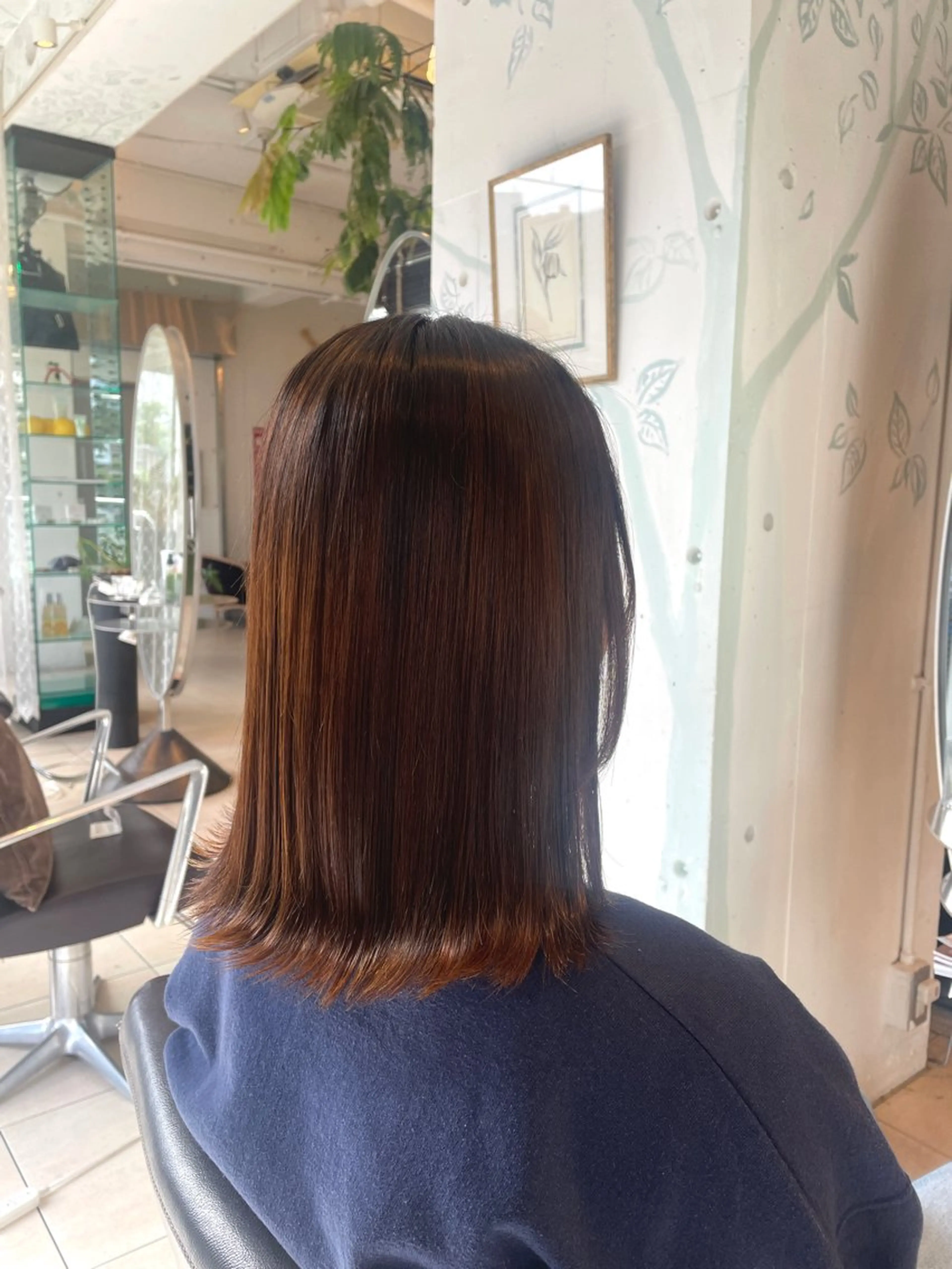セミロング パーマ セミロングパーマ ストレートパーマ 縮毛矯正 Of  hair宮崎台店所属・菊池 菜月のヘアスタイル