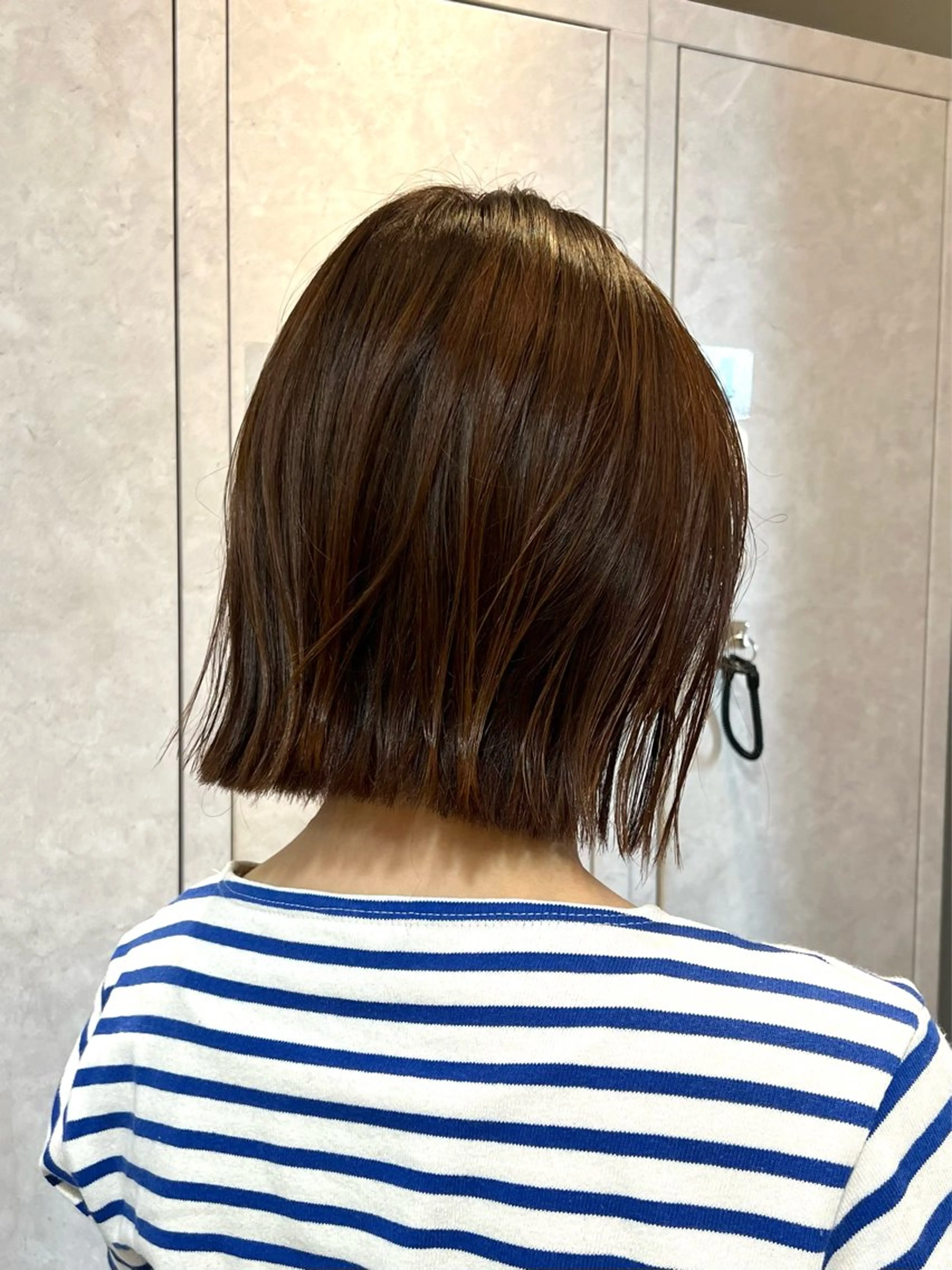 ショート カラー 切りっぱなしボブ ボブ 神戸ボブ✂️ ioe三宮/田 伸佳のヘアスタイル