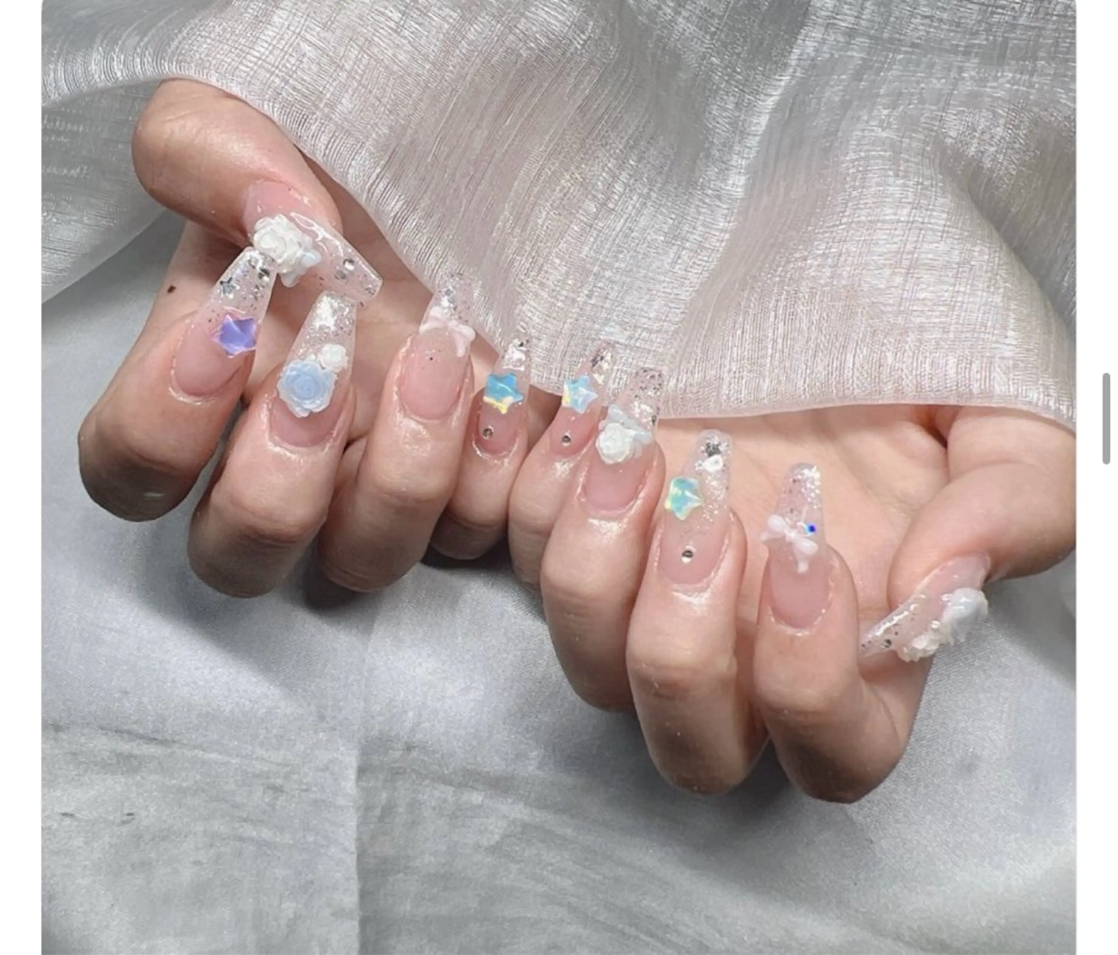 ネイル アートネイル フレンチネイル ジェルネイル 韓国ネイル マグネットネイル ハンドネイル Lenie Nail Okuboのネイルデザイン