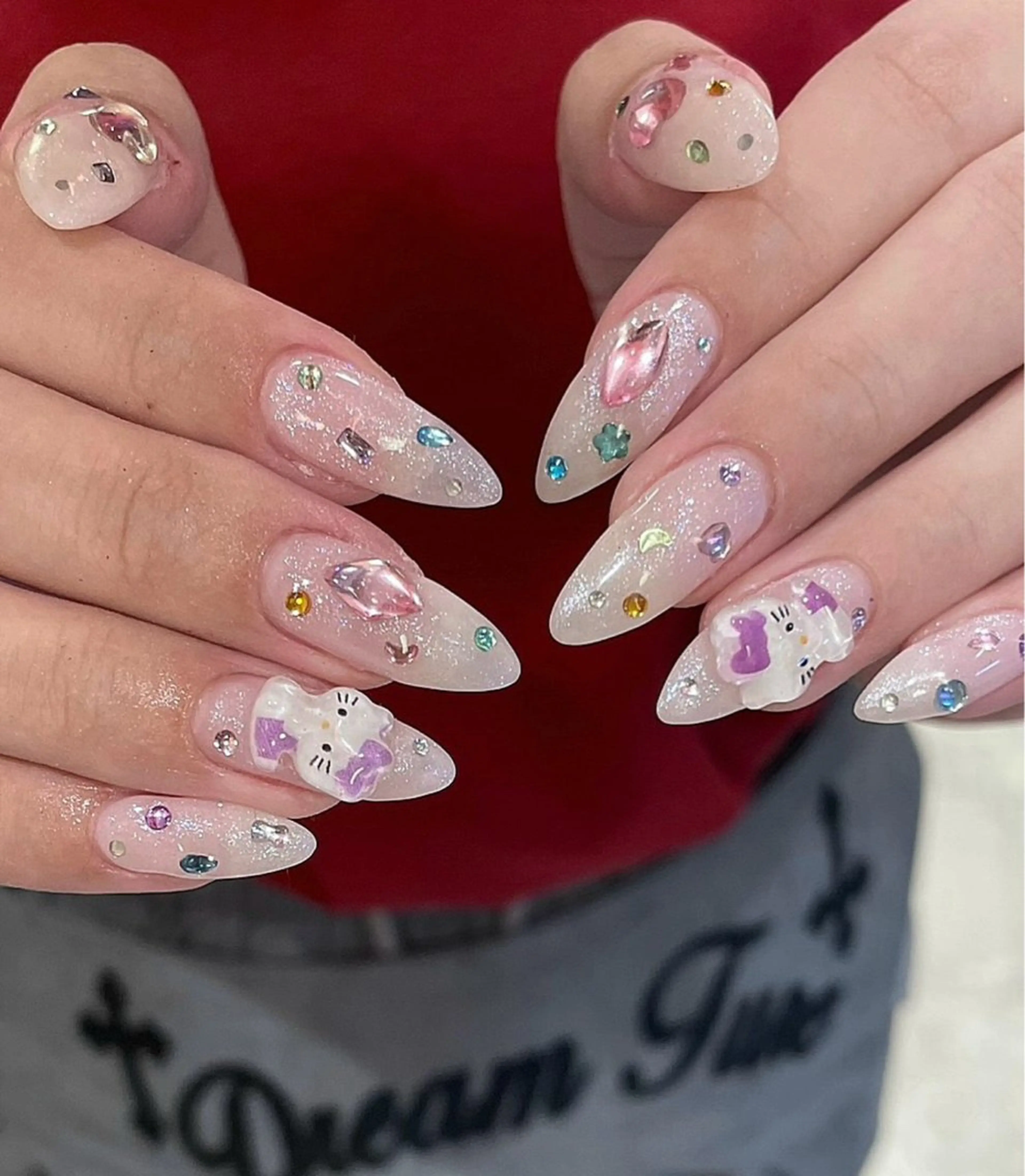 ネイル アートネイル オーロラネイル フレンチネイル ジェルネイル グラデーション ハンドネイル Ryunail所属・Ryu Nail NekoChanのネイルデザイン