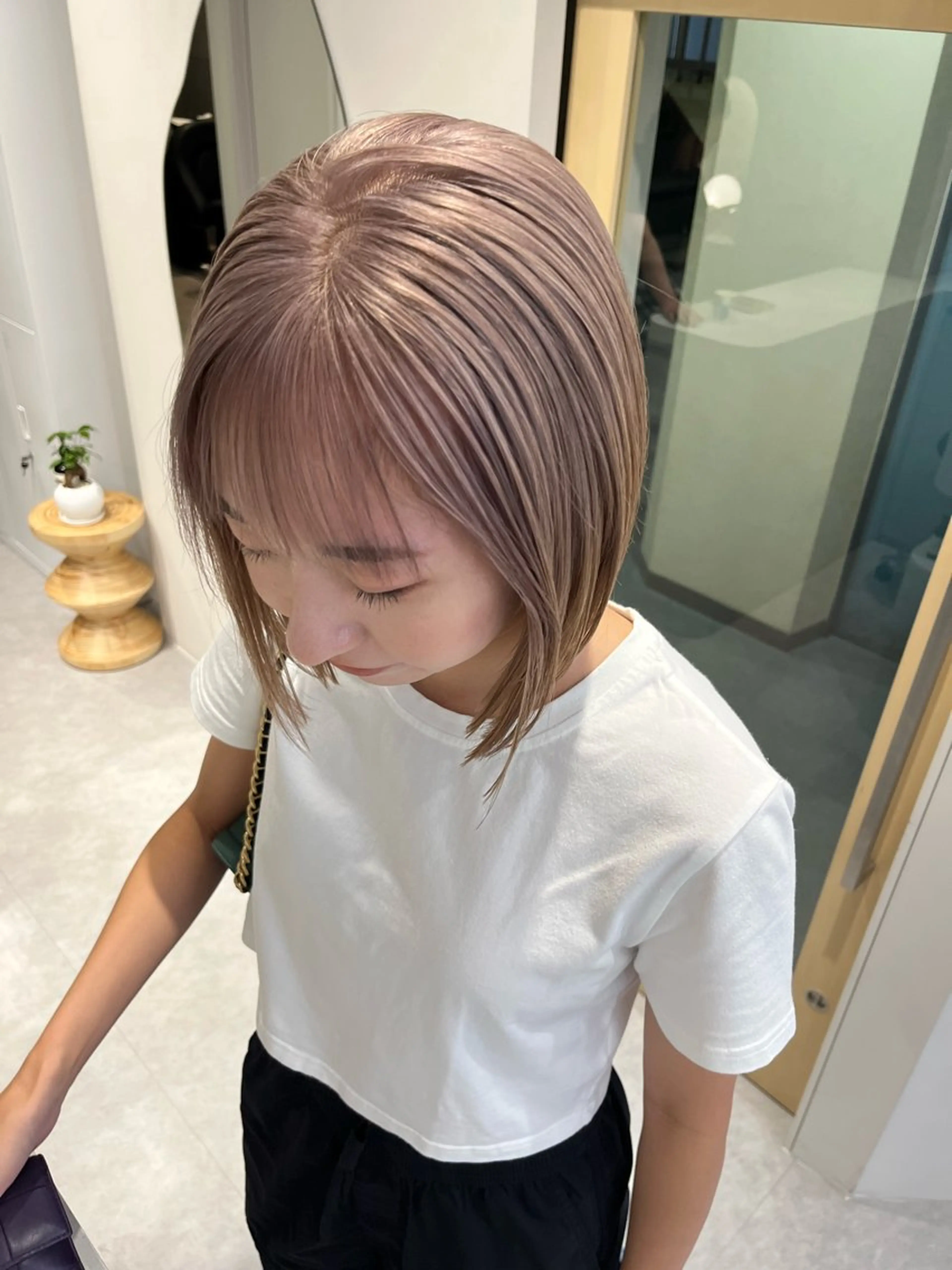 ショート カット ヘアカラー ハイトーン/ ボブ 中村麟のヘアスタイル