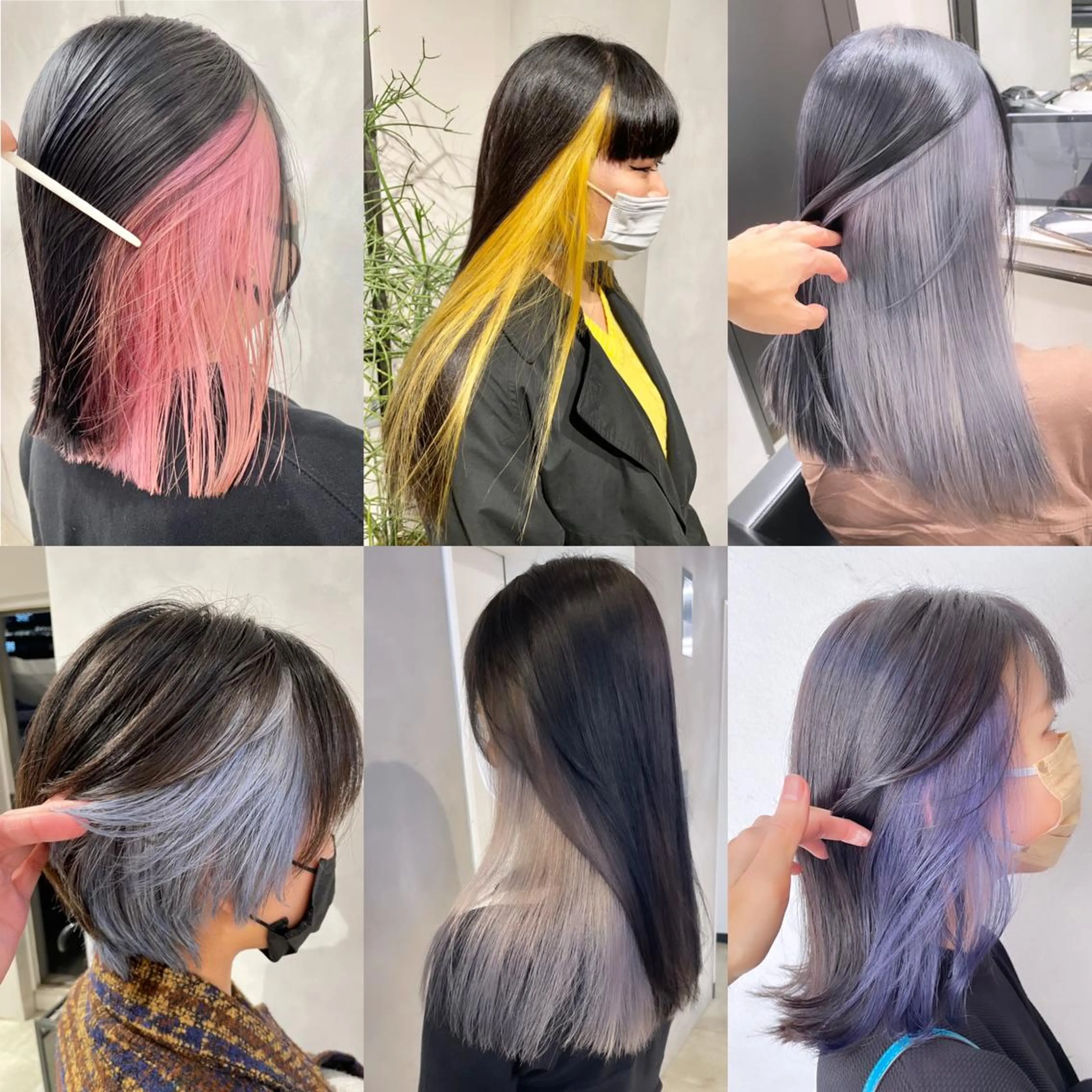 カラー イヤリングカラー インナーカラー ヘアカラー トリートメント 🔷ダブルカラーハイ トーン🔷櫻井走のヘアスタイル