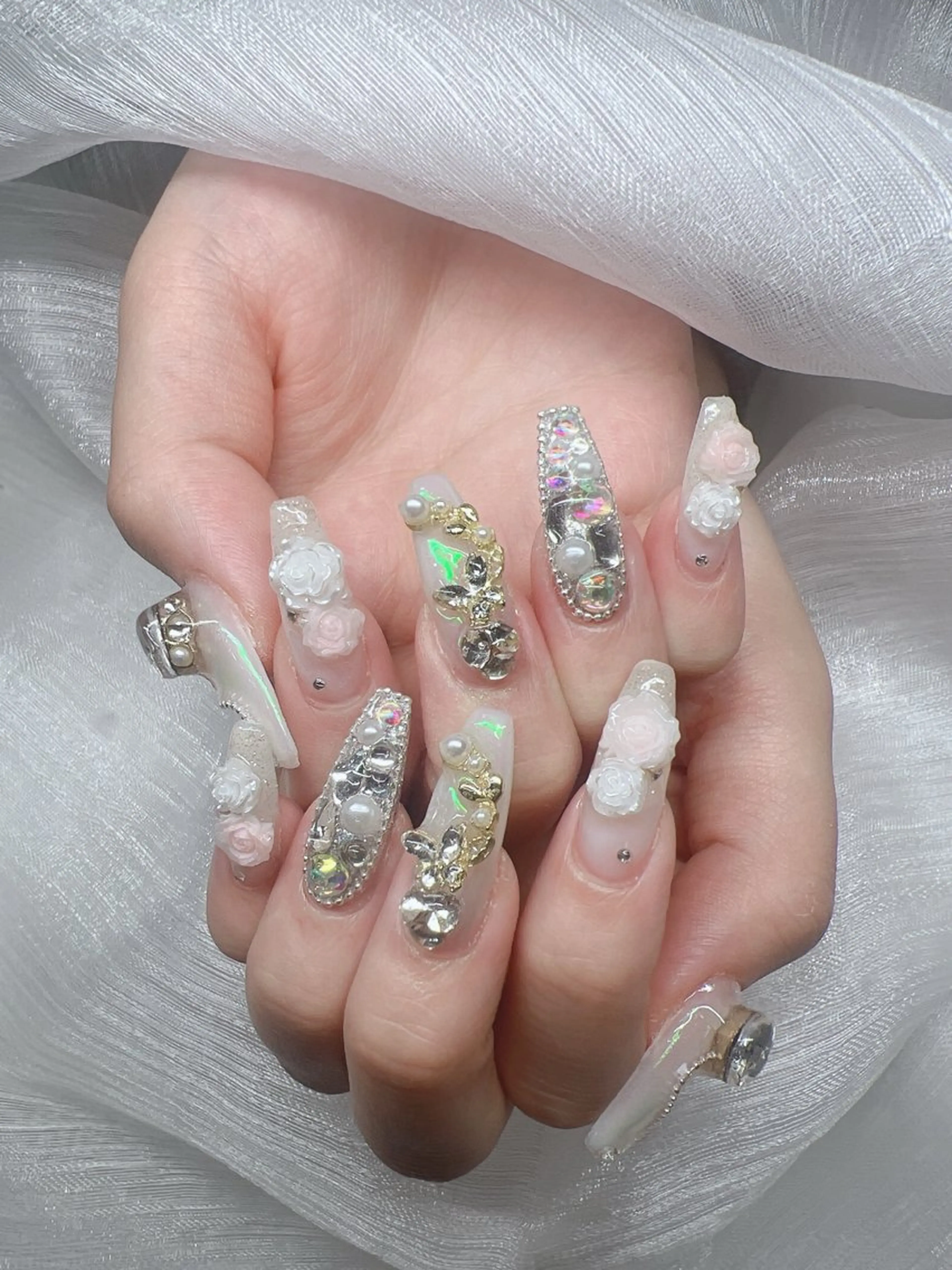 ネイル ハンドネイル Lee Nails チップ長さだし専門店のネイルデザイン