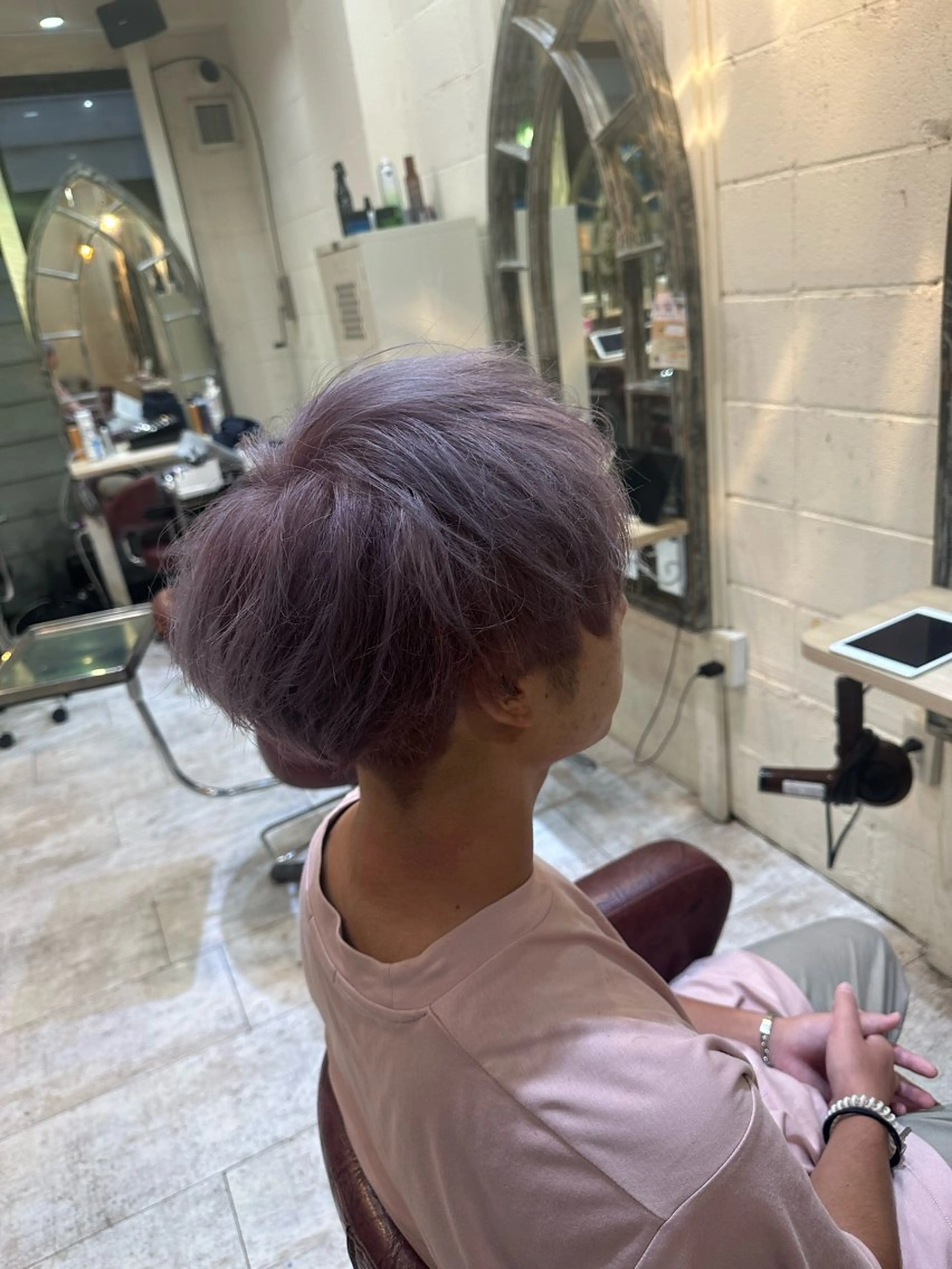 ショート カラー メンズ ヘアカラー メンズパーマ特化🏆 宮崎健人✨️のヘアスタイル