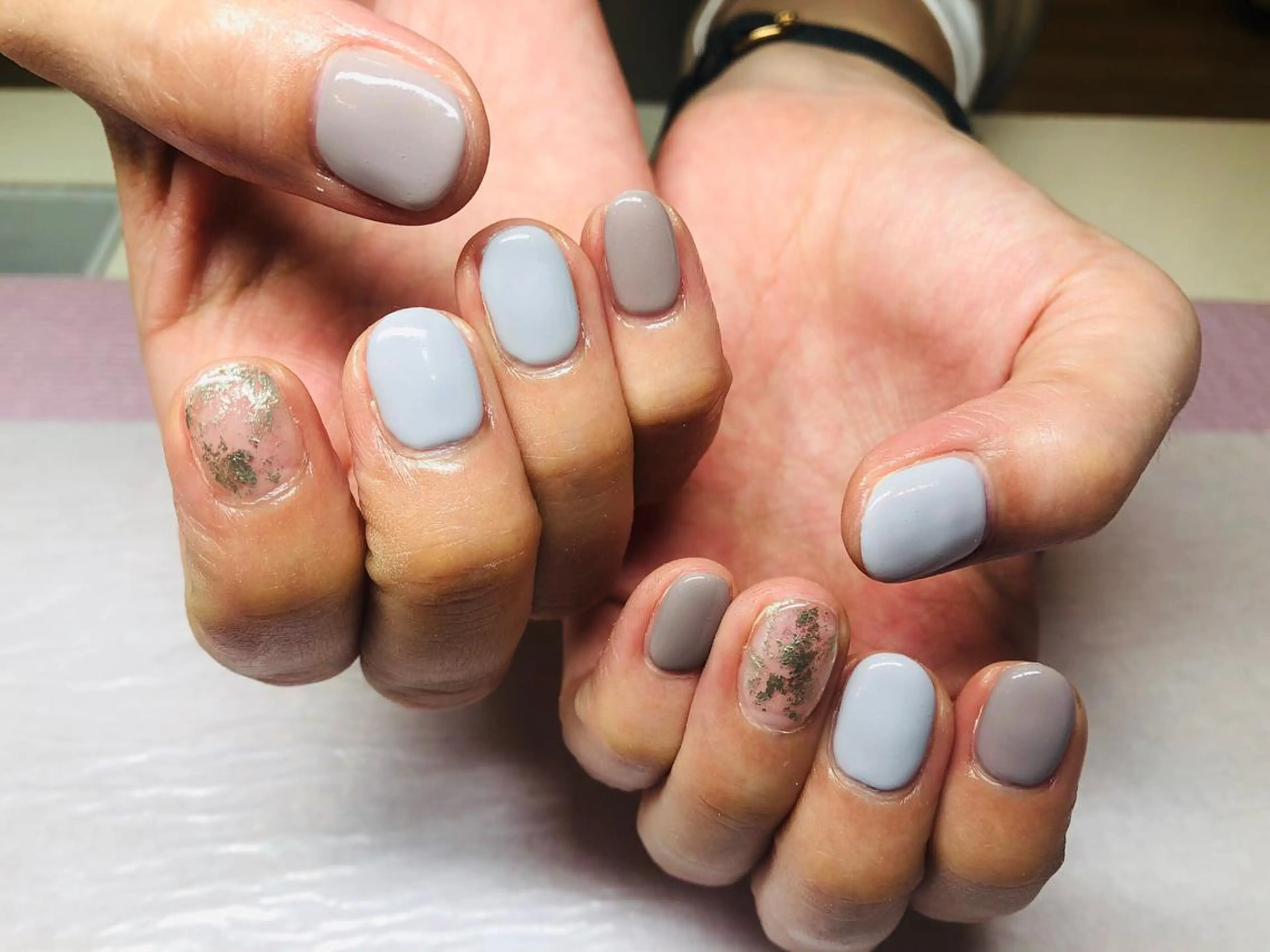 ネイル シンプルネイル いちじゅう あおいのネイルデザイン