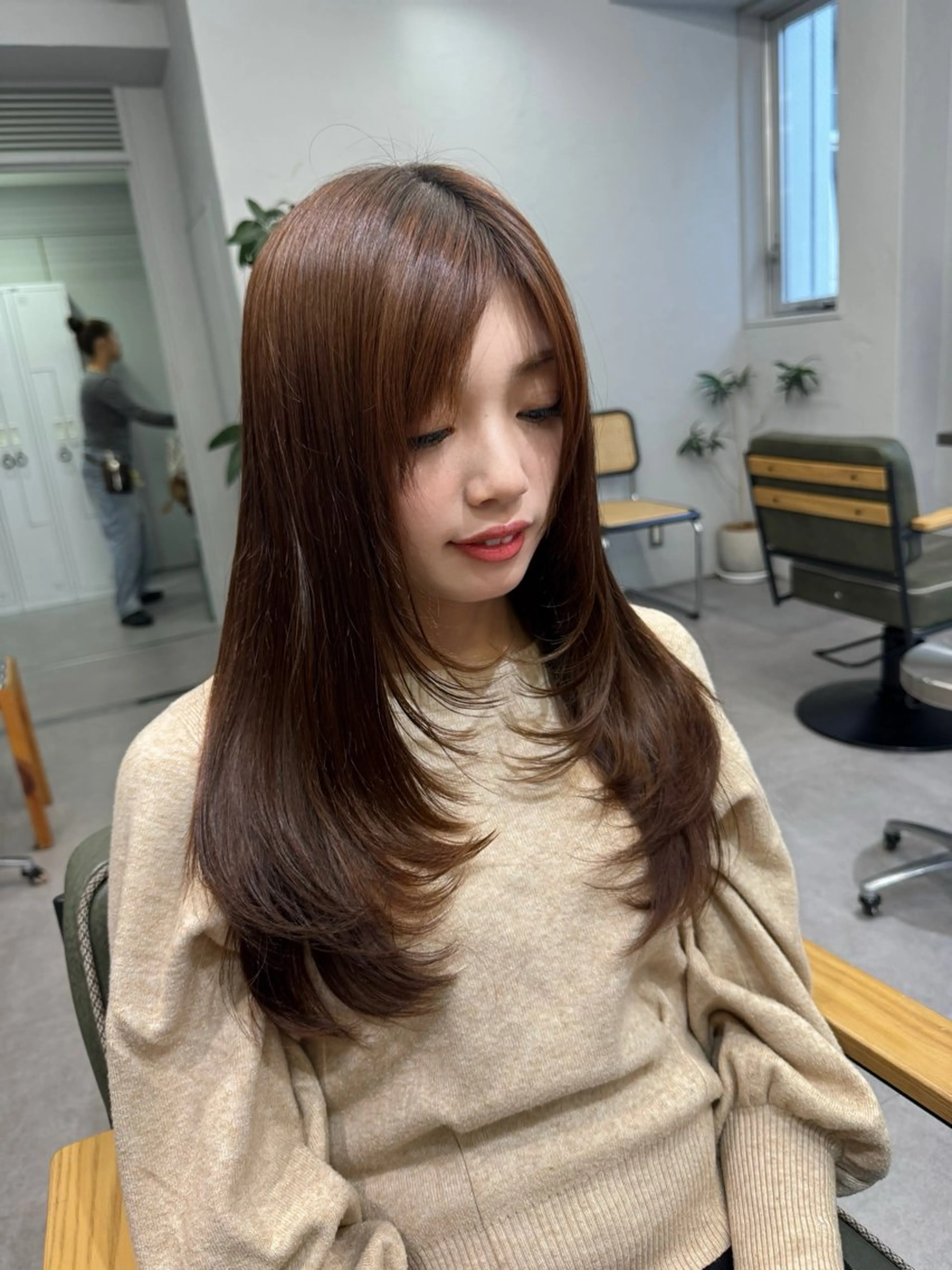 ロング カラー ヘアアレンジ 暖色系/透明感 治野心のヘアスタイル