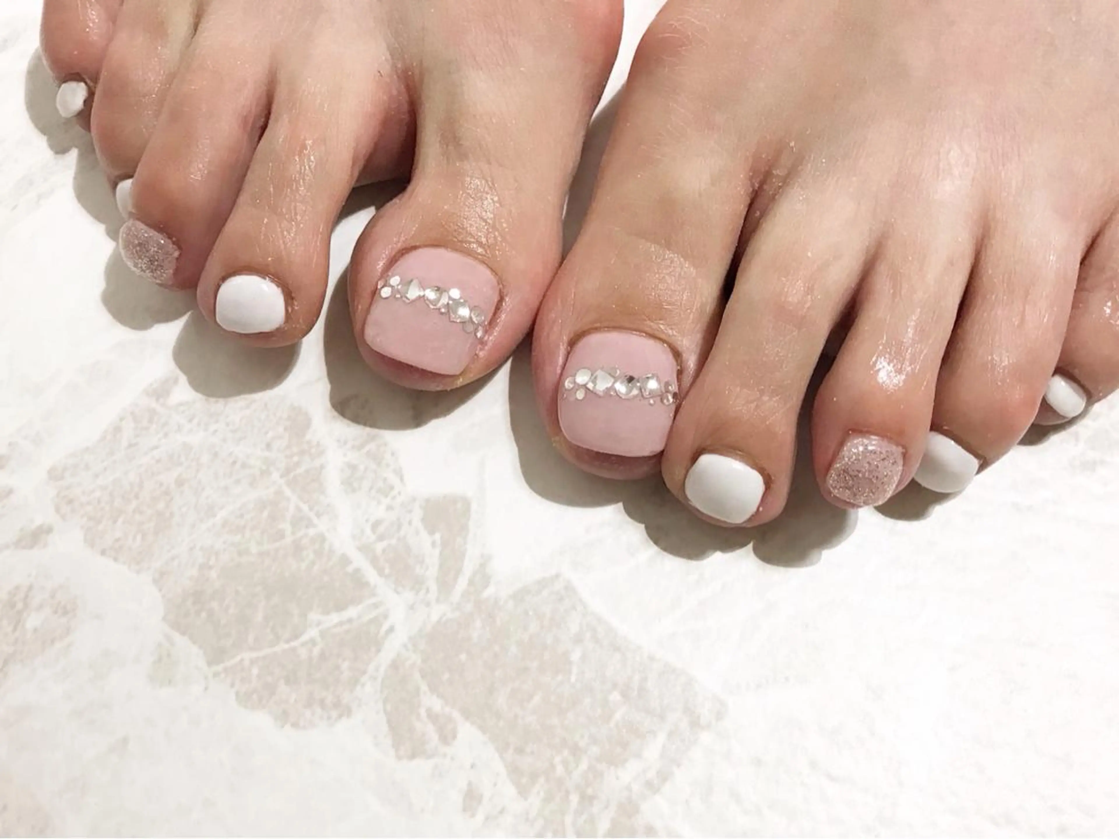 ネイル フットネイル ニュアンスネイル ピンク シンプルネイル 春ネイル ネイル フフラ所属・nail fufla ♡yamane♡のネイルデザイン