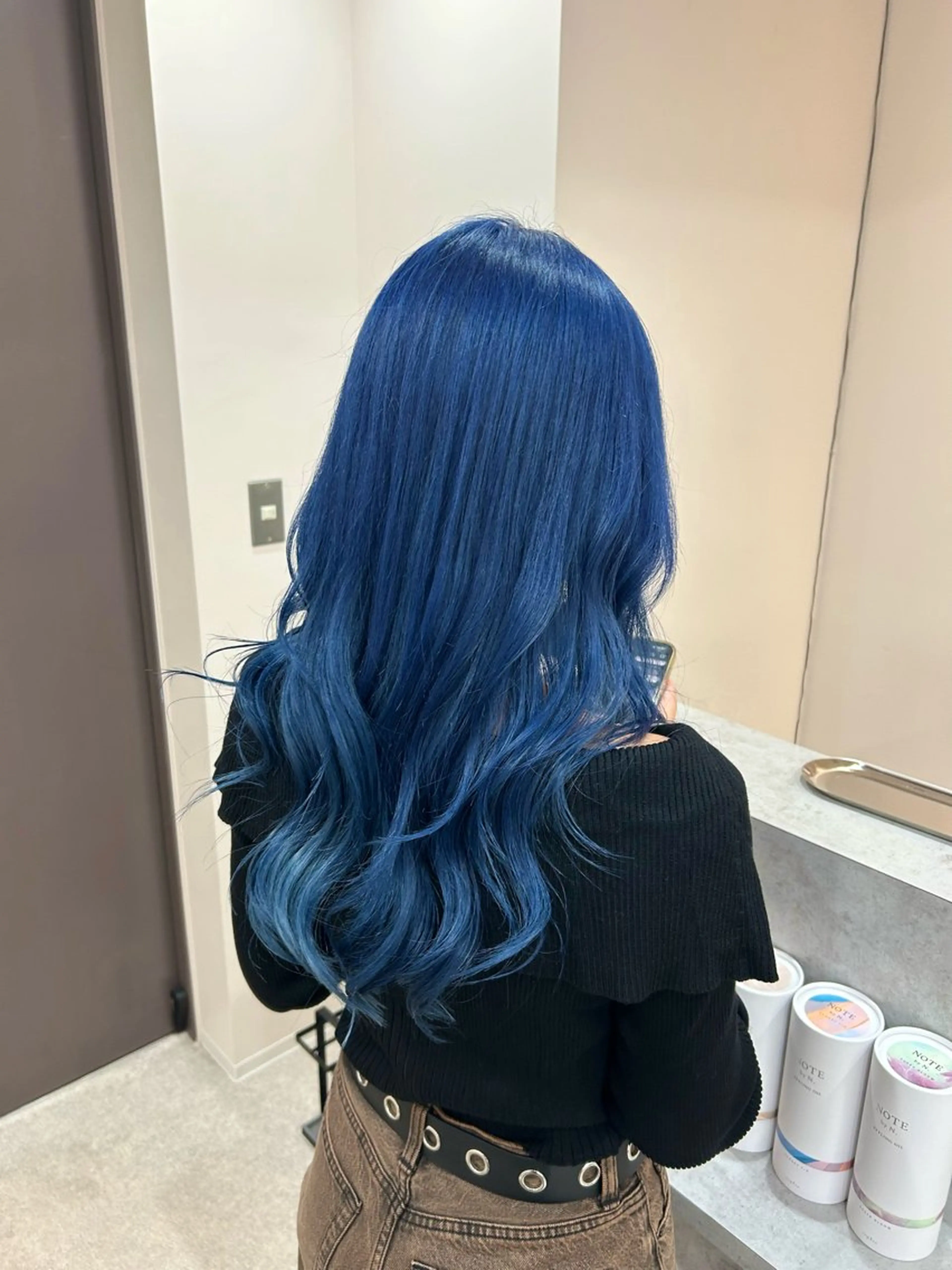 ロング カラー ブリーチ ブルーカラー ヘアカラー トリートメント 透明感/ダブルカラー /🌸ERI🌸のヘアスタイル