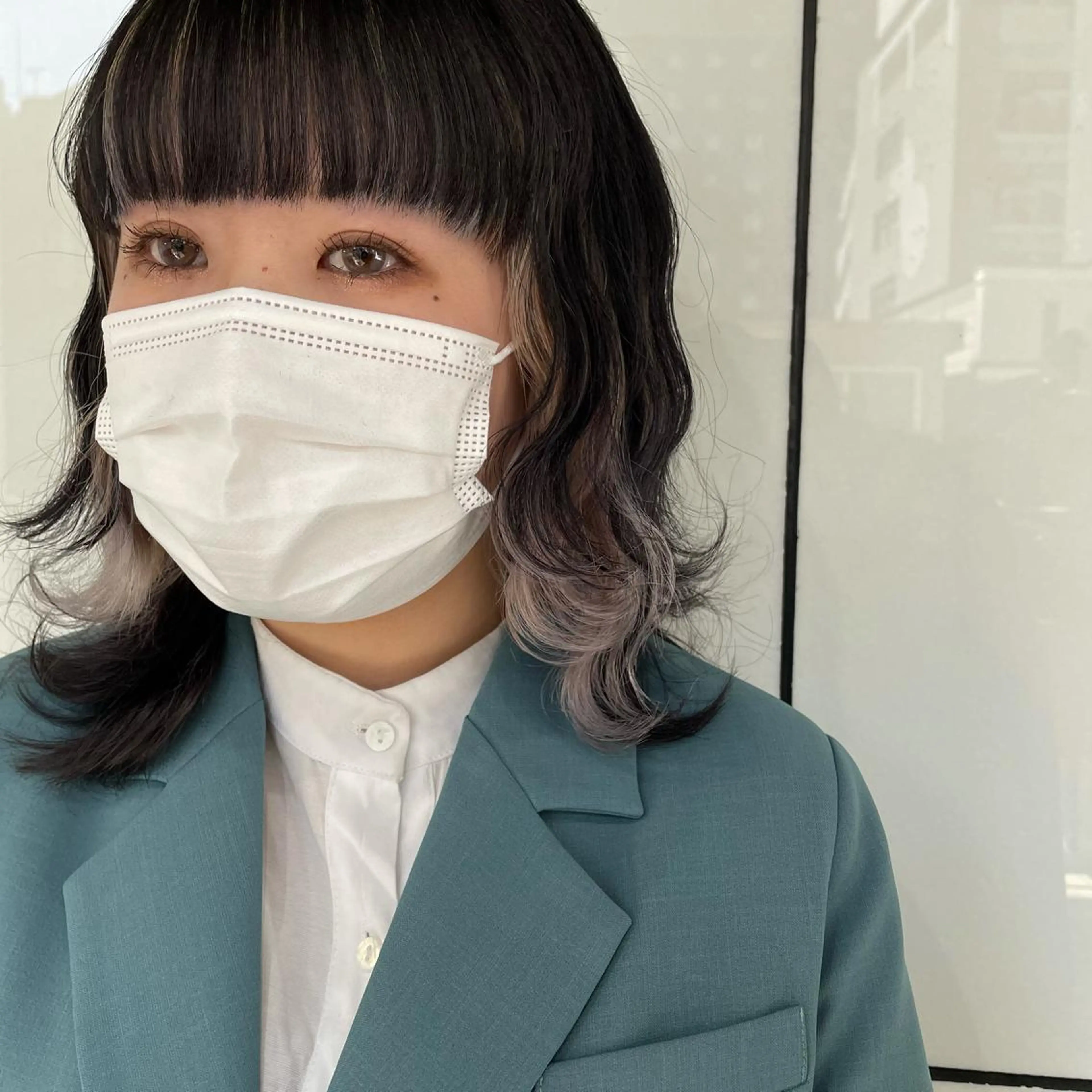 セミロング ヘアカラー トリートメント 韓国ヘア🦋 MIYUのヘアスタイル