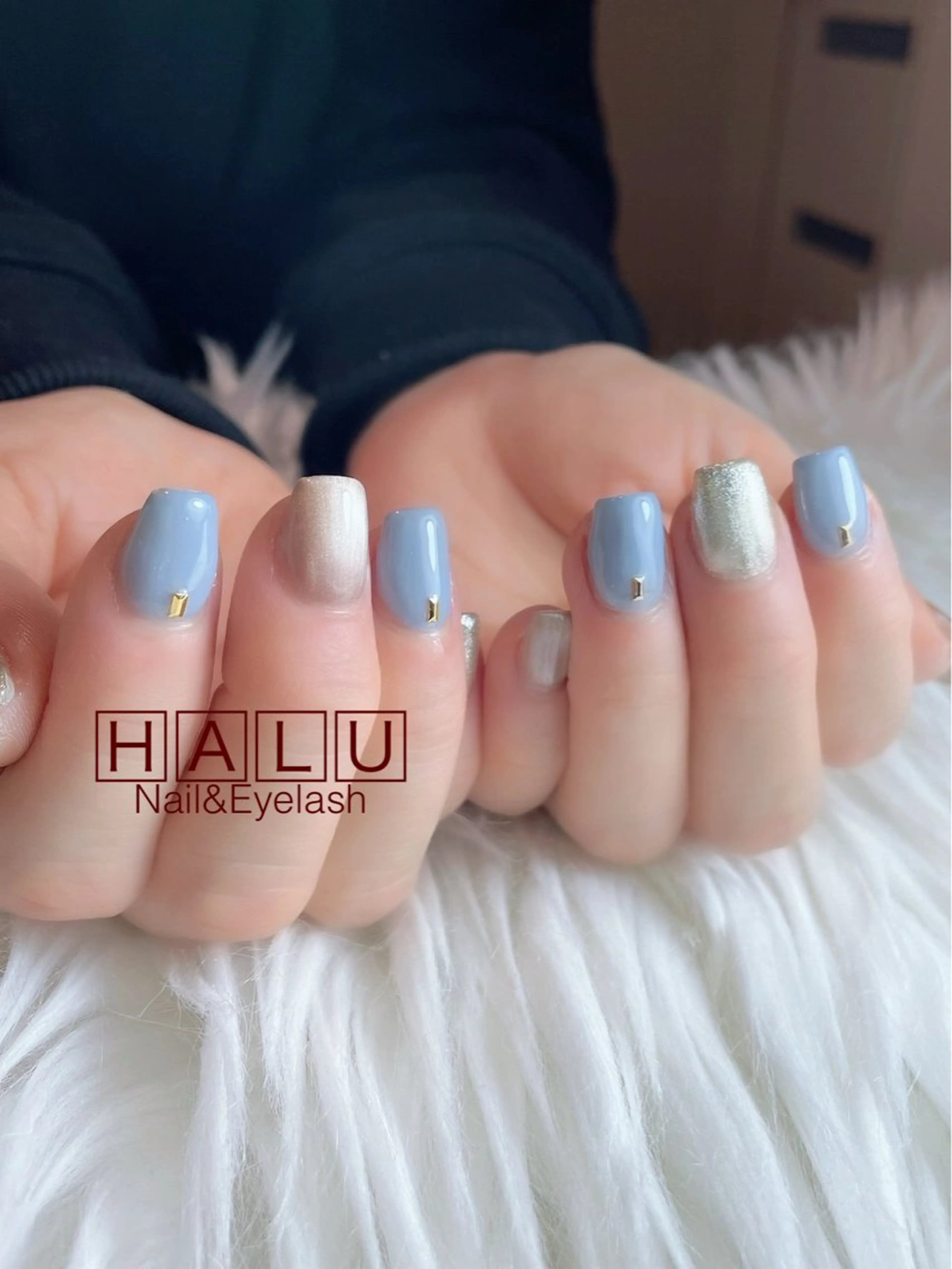 ネイル ブルー 春ネイル HALU ハルのネイルデザイン