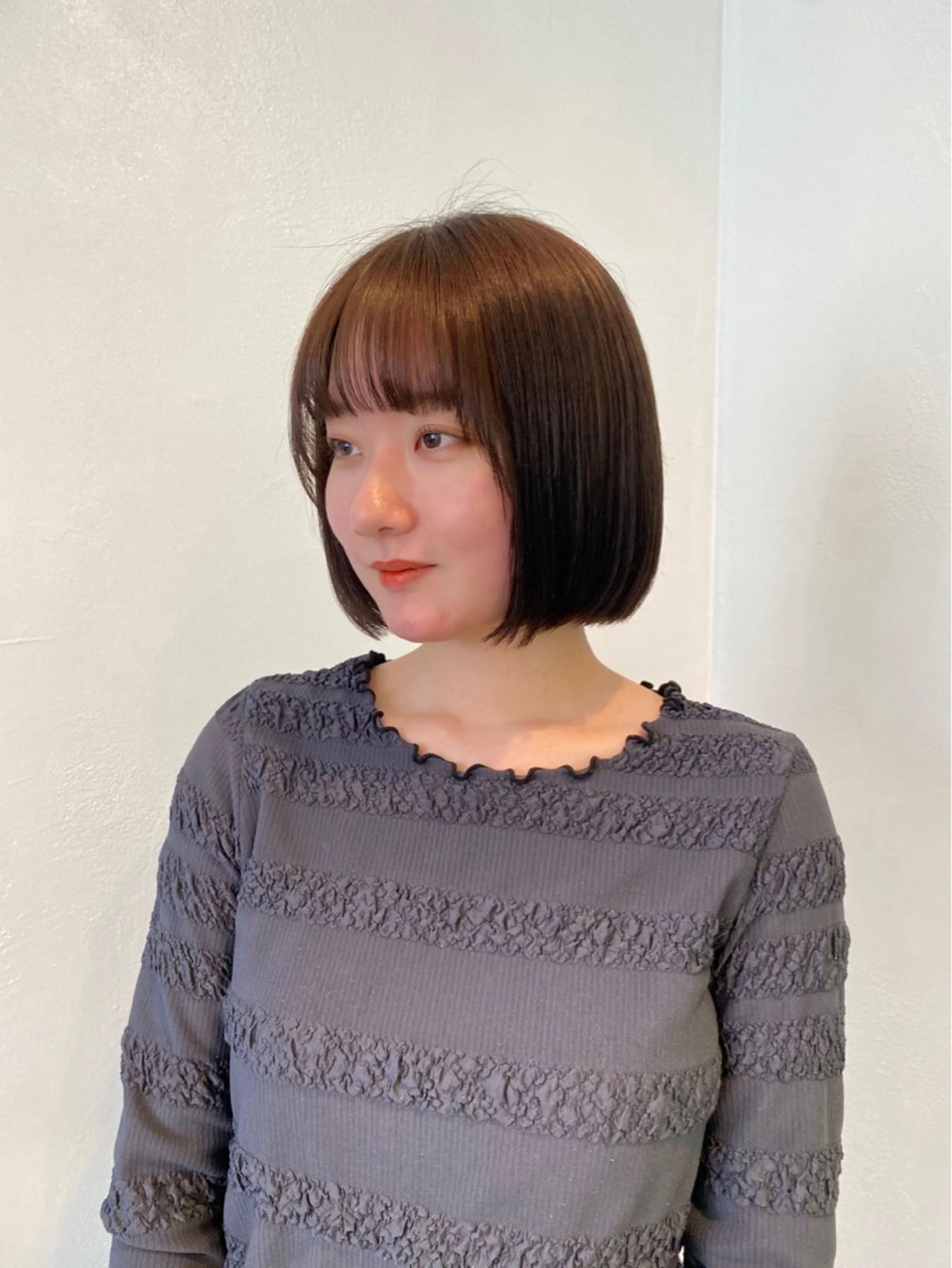 ショート カラー ブリーチ ブラウンカラー ボブ GO TODAY神戸三宮所属・あ きのヘアスタイル