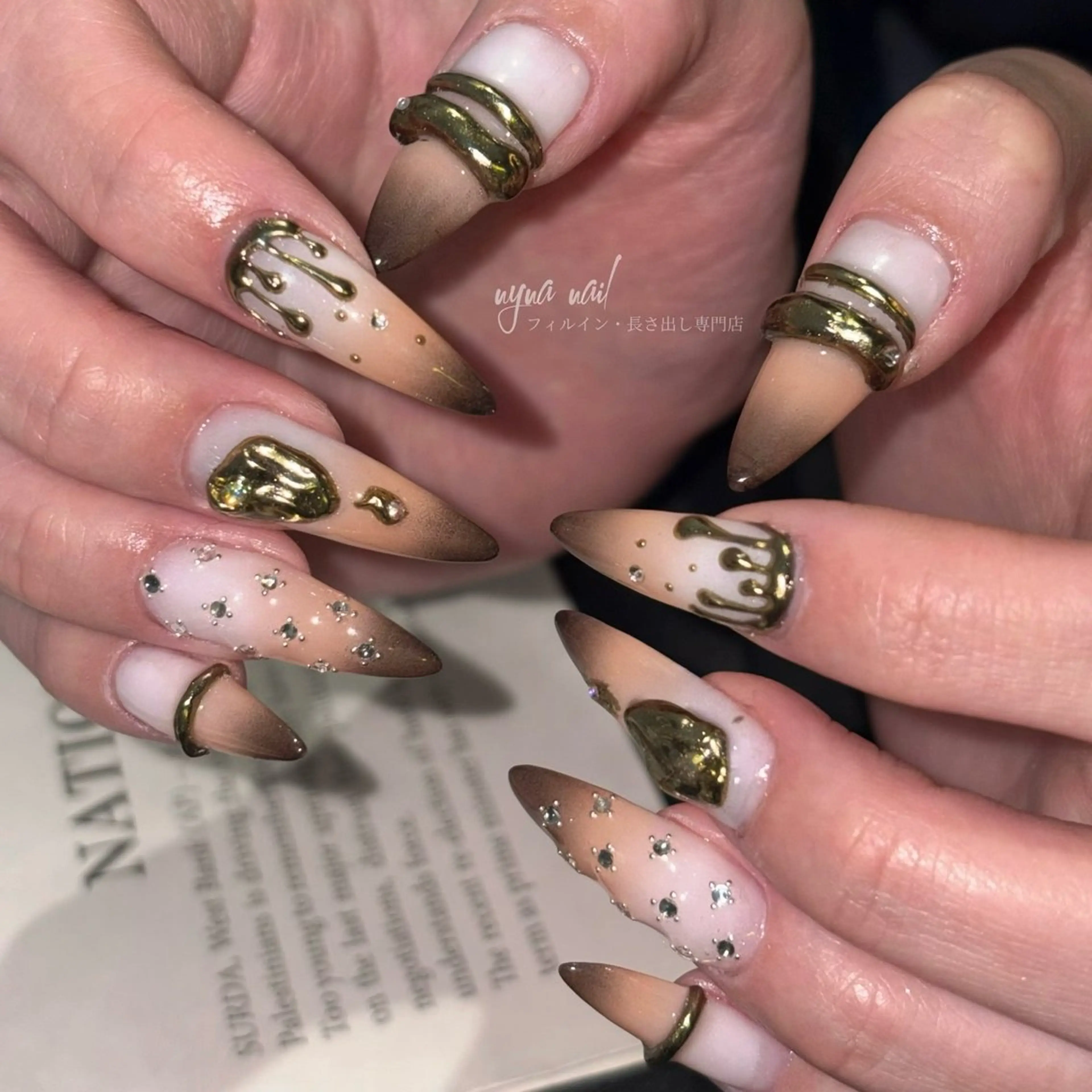 ネイル 長さ出し ネイルチップ Y U K Iのネイルデザイン