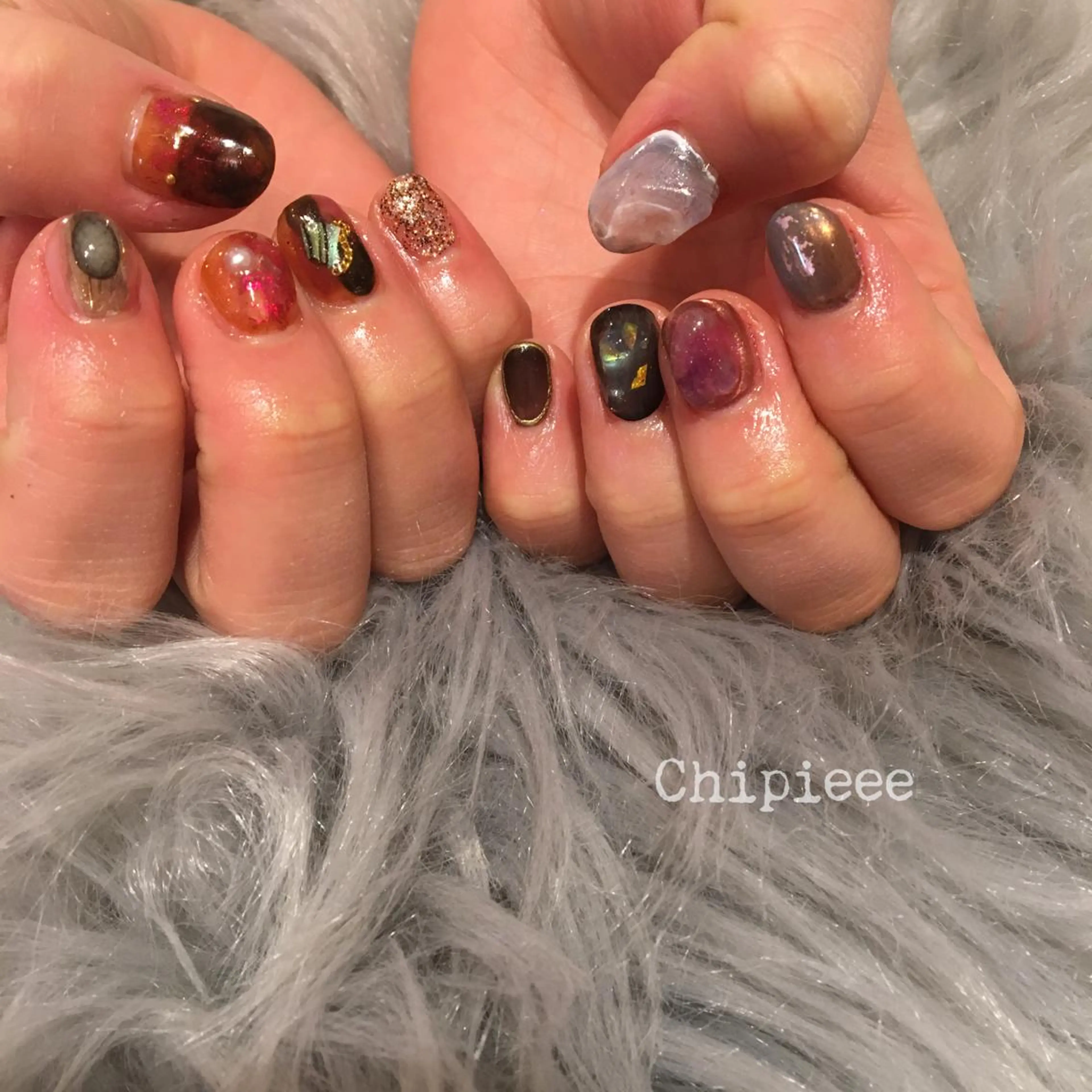 ネイル ハンドネイル revia所属・ERI Nailistのネイルデザイン