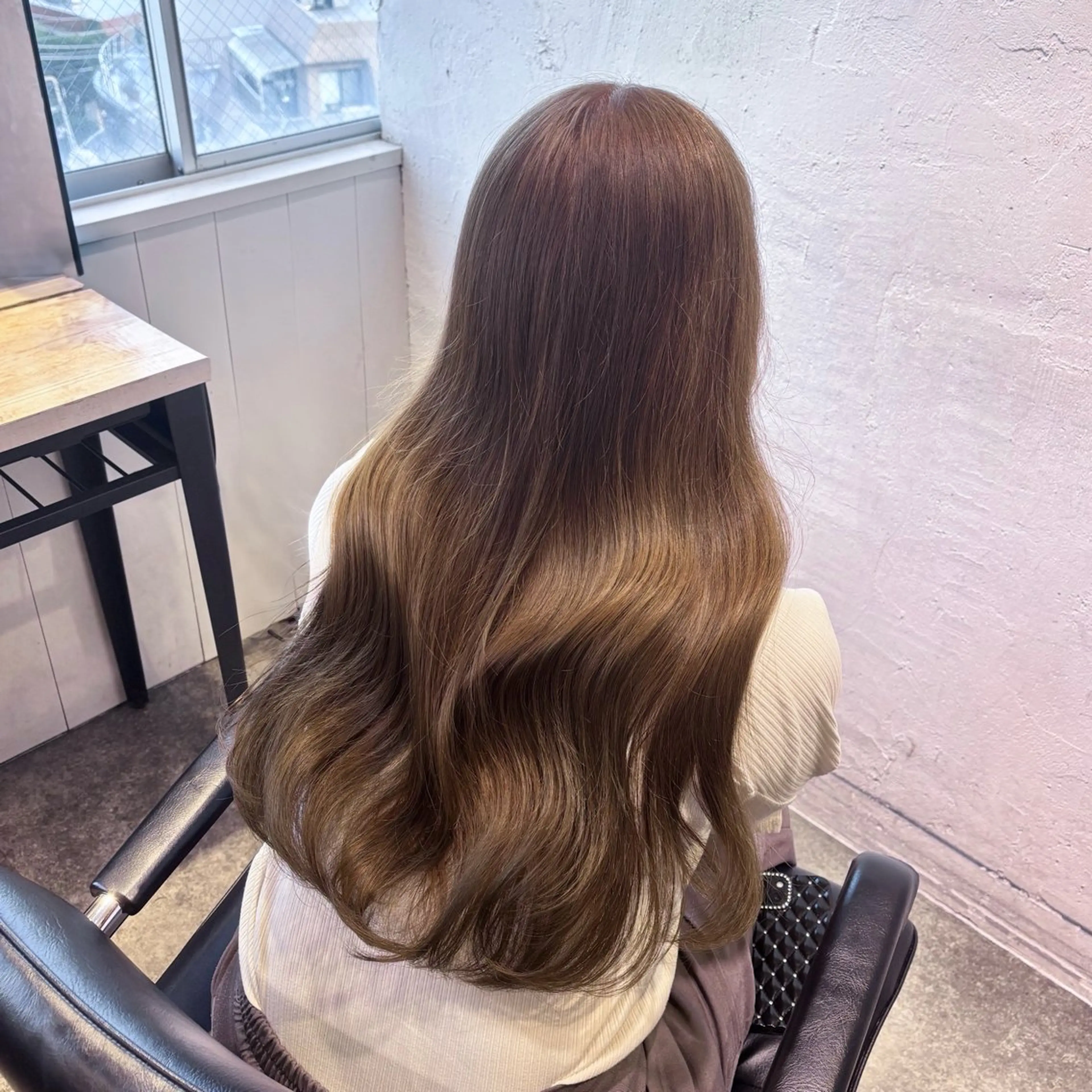 ミディアム カラー パーマ 🎀モテ暖色× エクステ🎀あかりのヘアスタイル