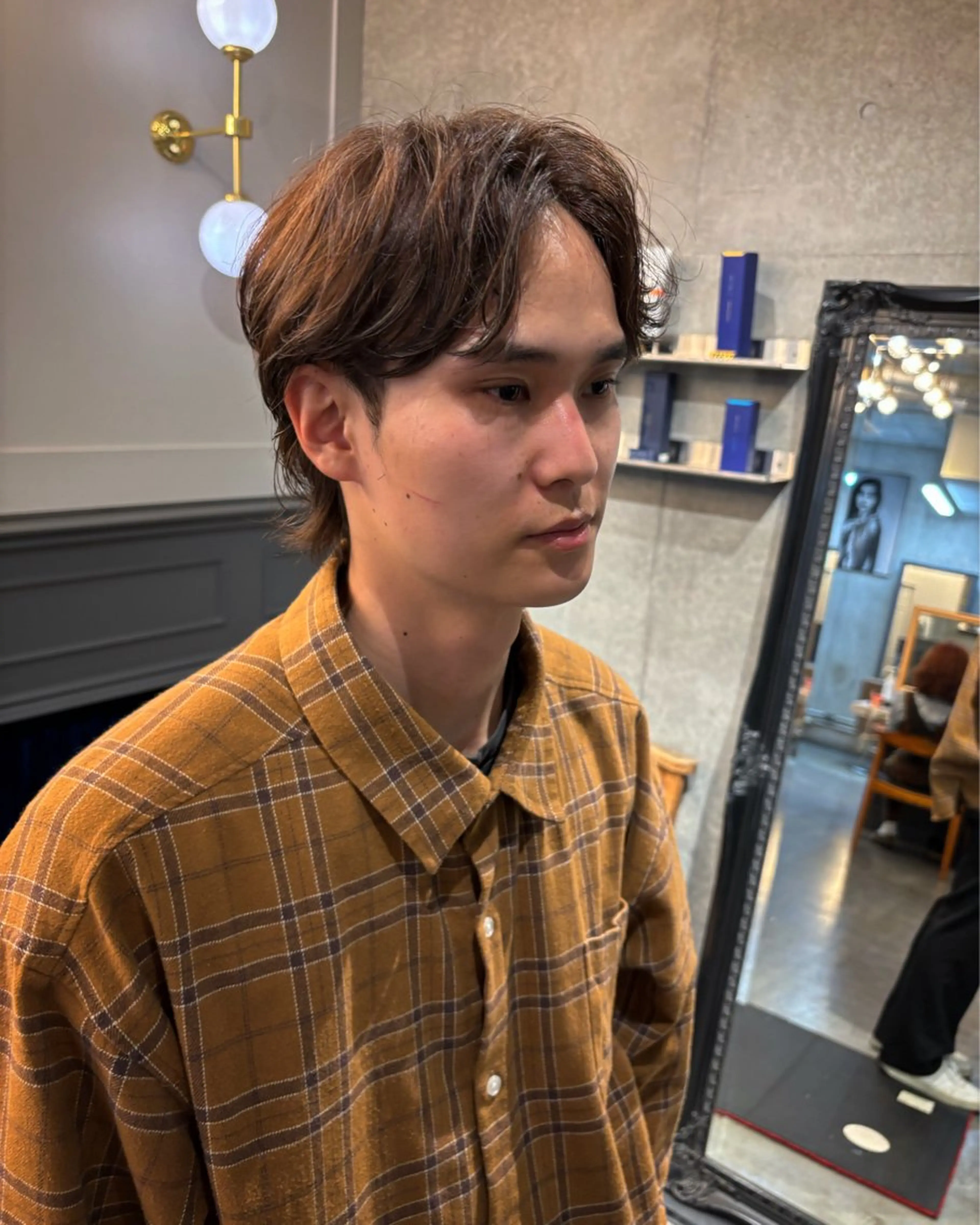 ショート カラー メンズ SHOTA ハイライト/パーマのヘアスタイル