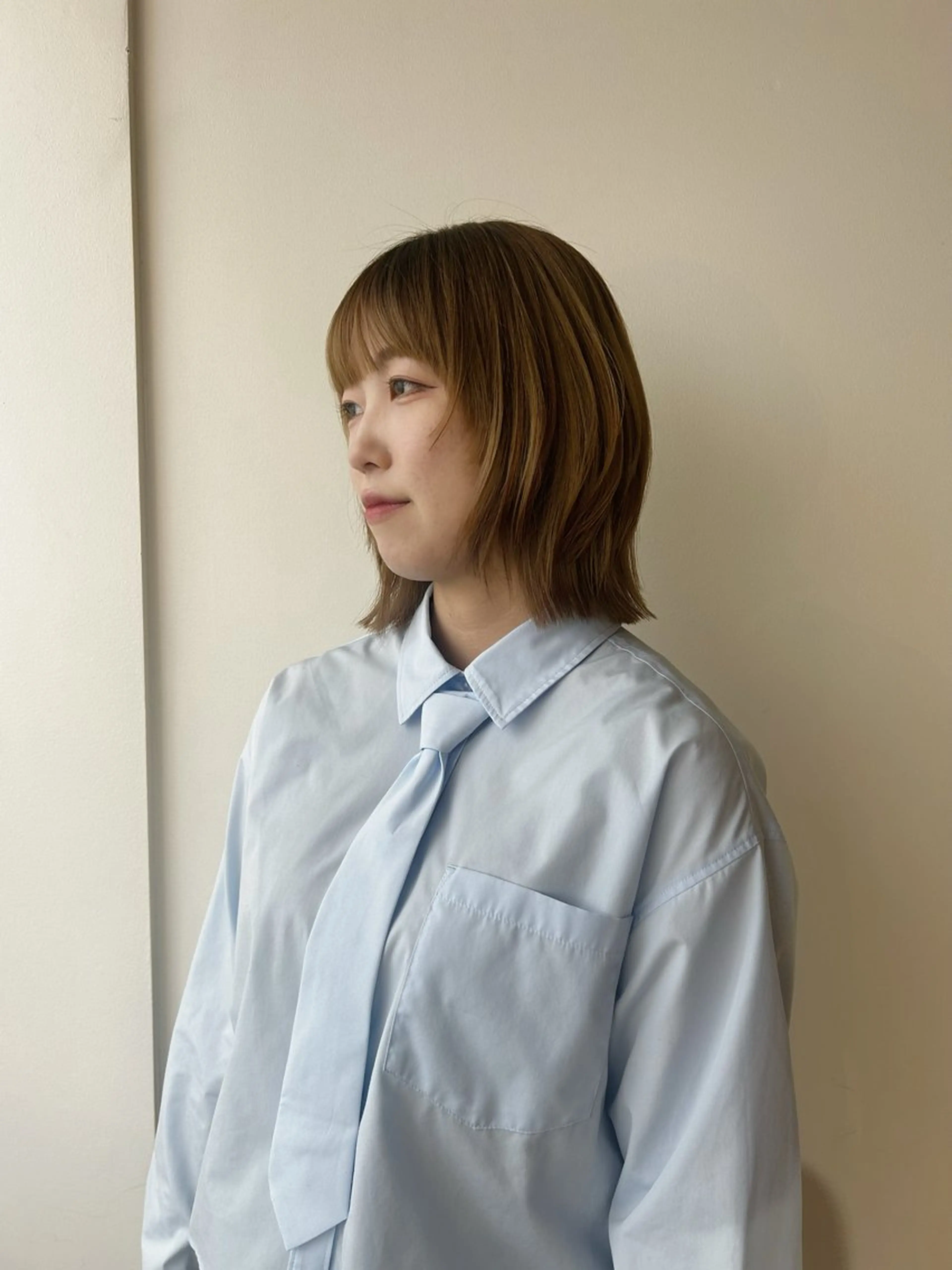 ミディアム ボブ 顔まわりレイヤー レイヤーカット ウルフカット ウルフボブ SHINDO MIYUのヘアスタイル