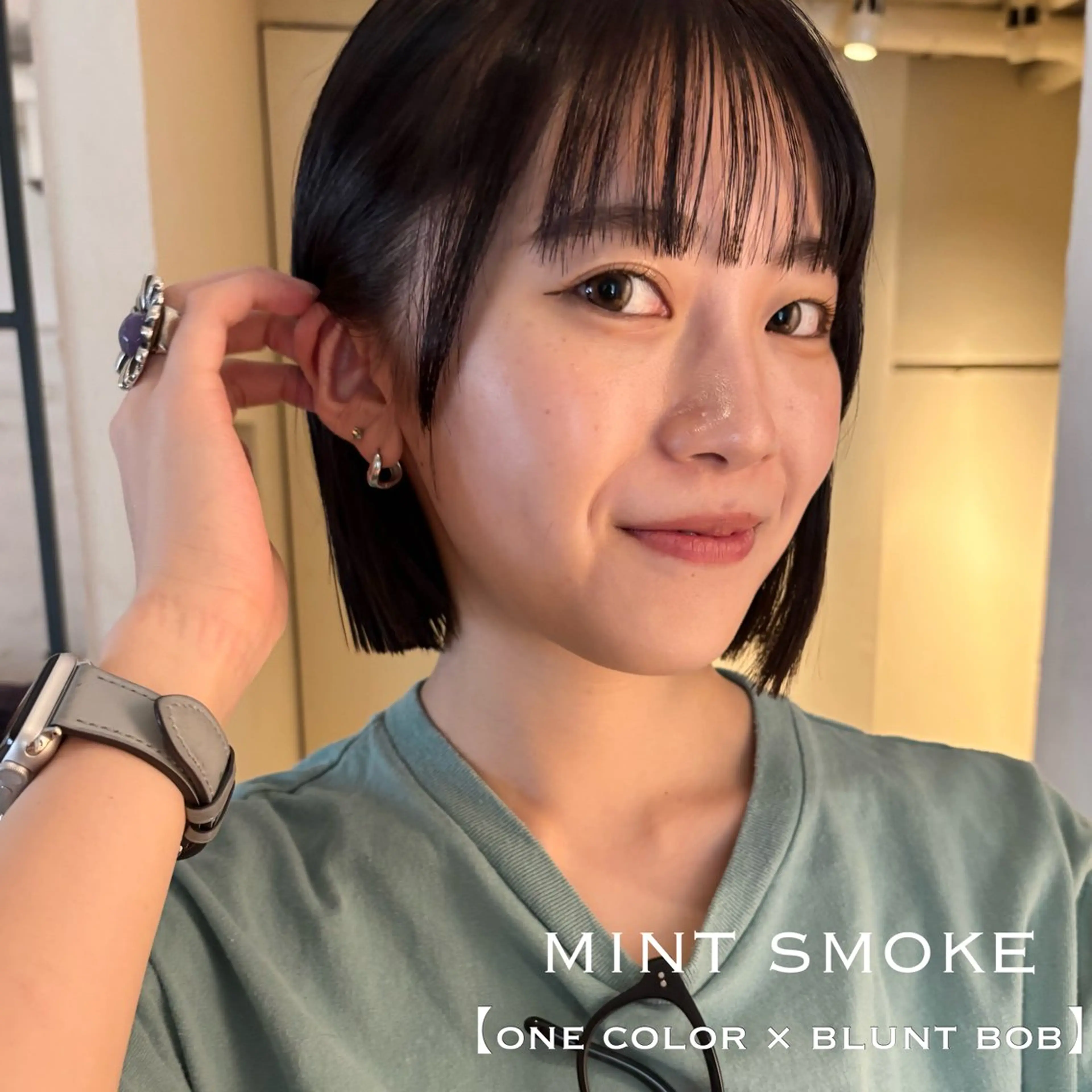 ミディアム カラー カット ヘアカラー ⌇🎀透明感カラー 🎱ᴍᴇɢᴜᴍɪ ⌇のヘアスタイル