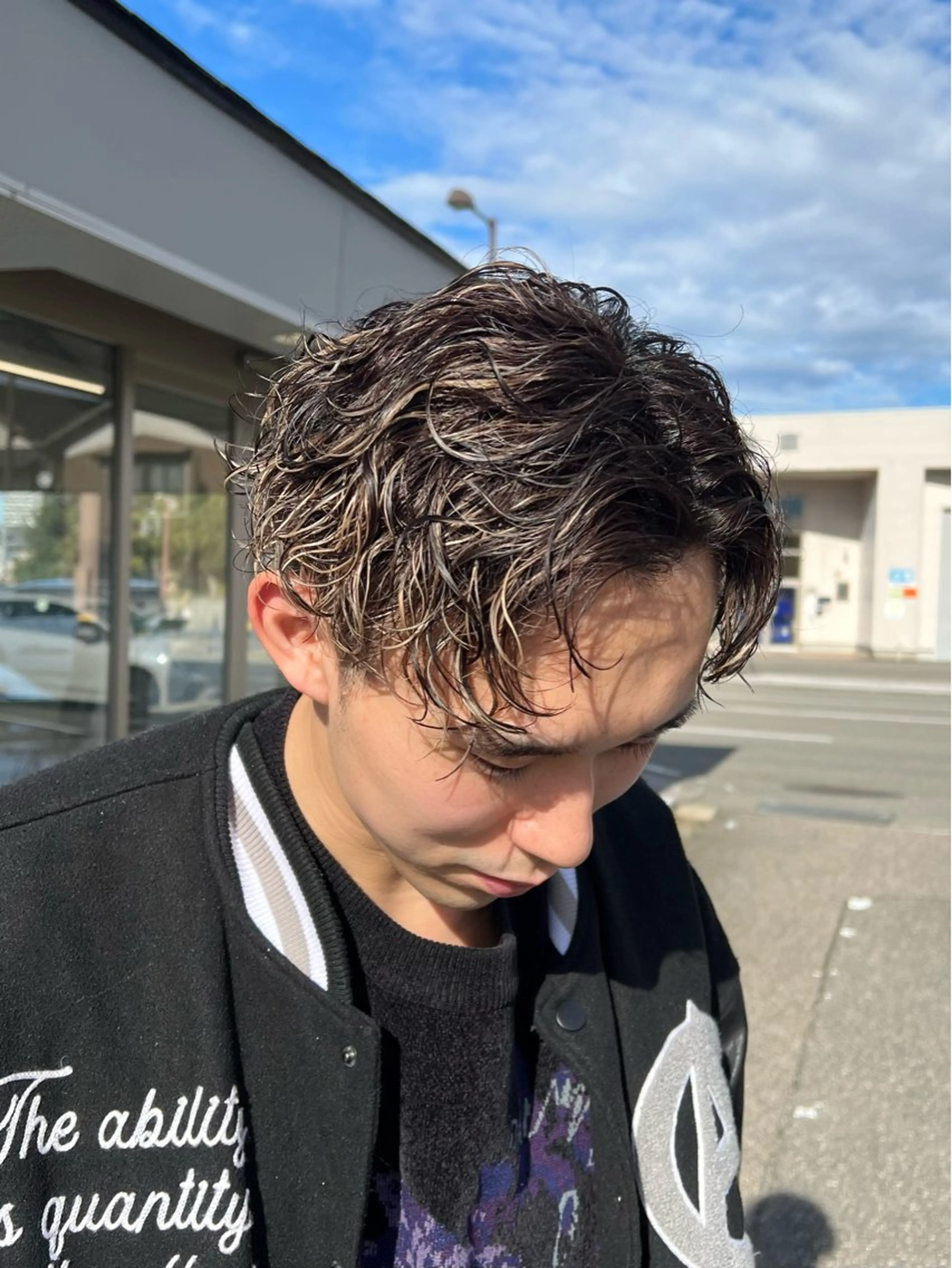 ショート パーマ メンズ メンズパーマ 波巻きパーマ カット パーマ 髪質改善特化/ メンズパーマ◎椿原のヘアスタイル