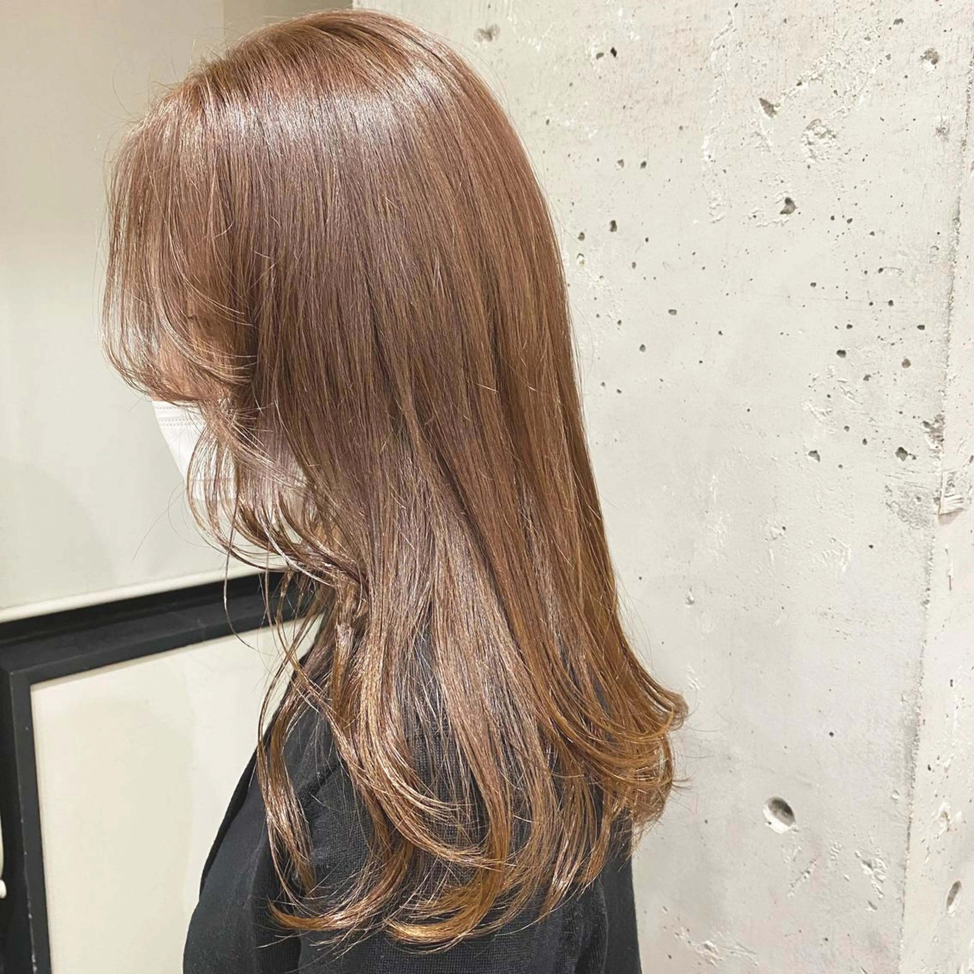 セミロング 地毛風縮毛矯正/ コウノリナのヘアスタイル