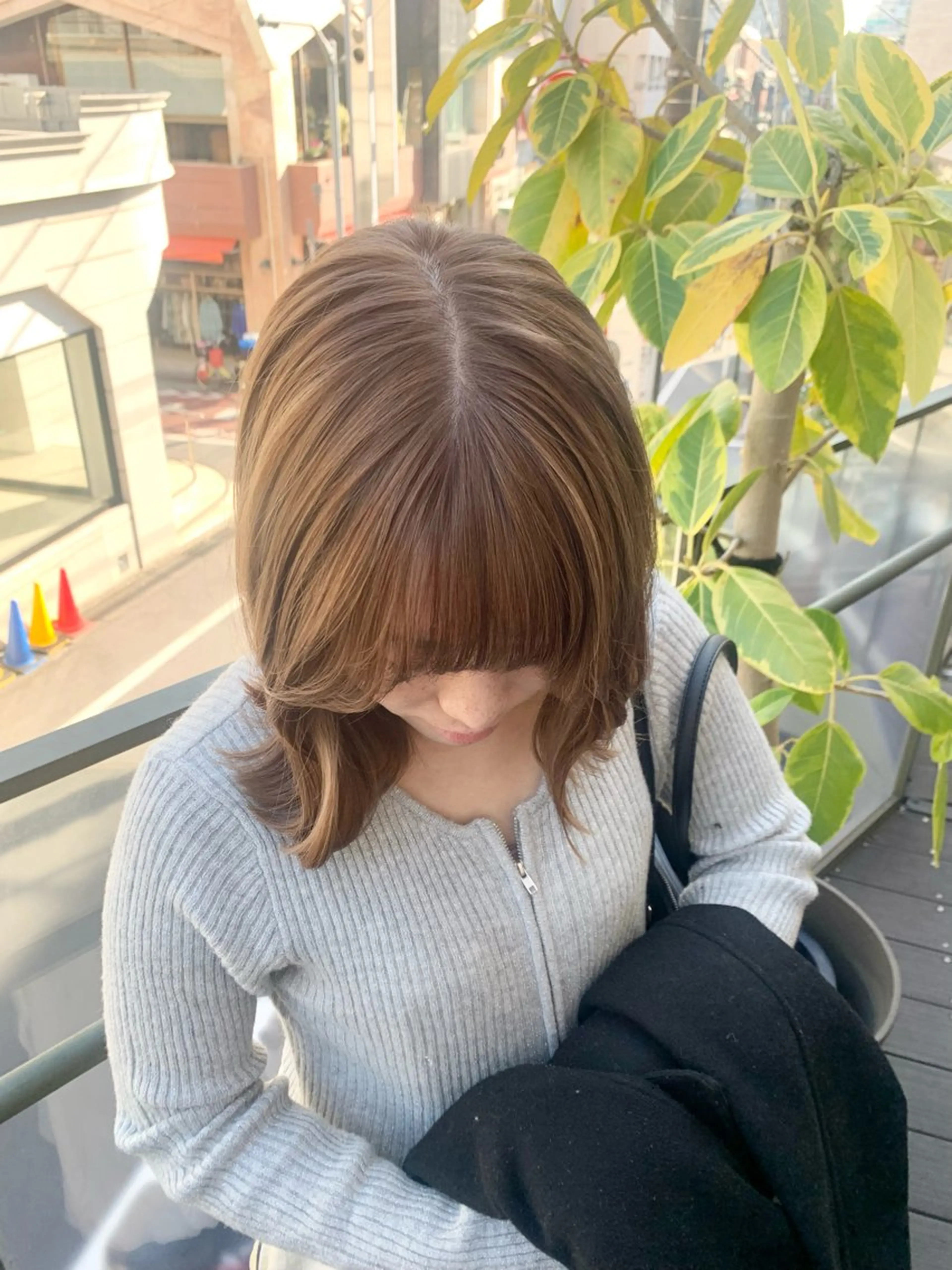 ミディアム カット ヘアカラー トリートメント 【髪質改善🌿】木本 志歩のヘアスタイル