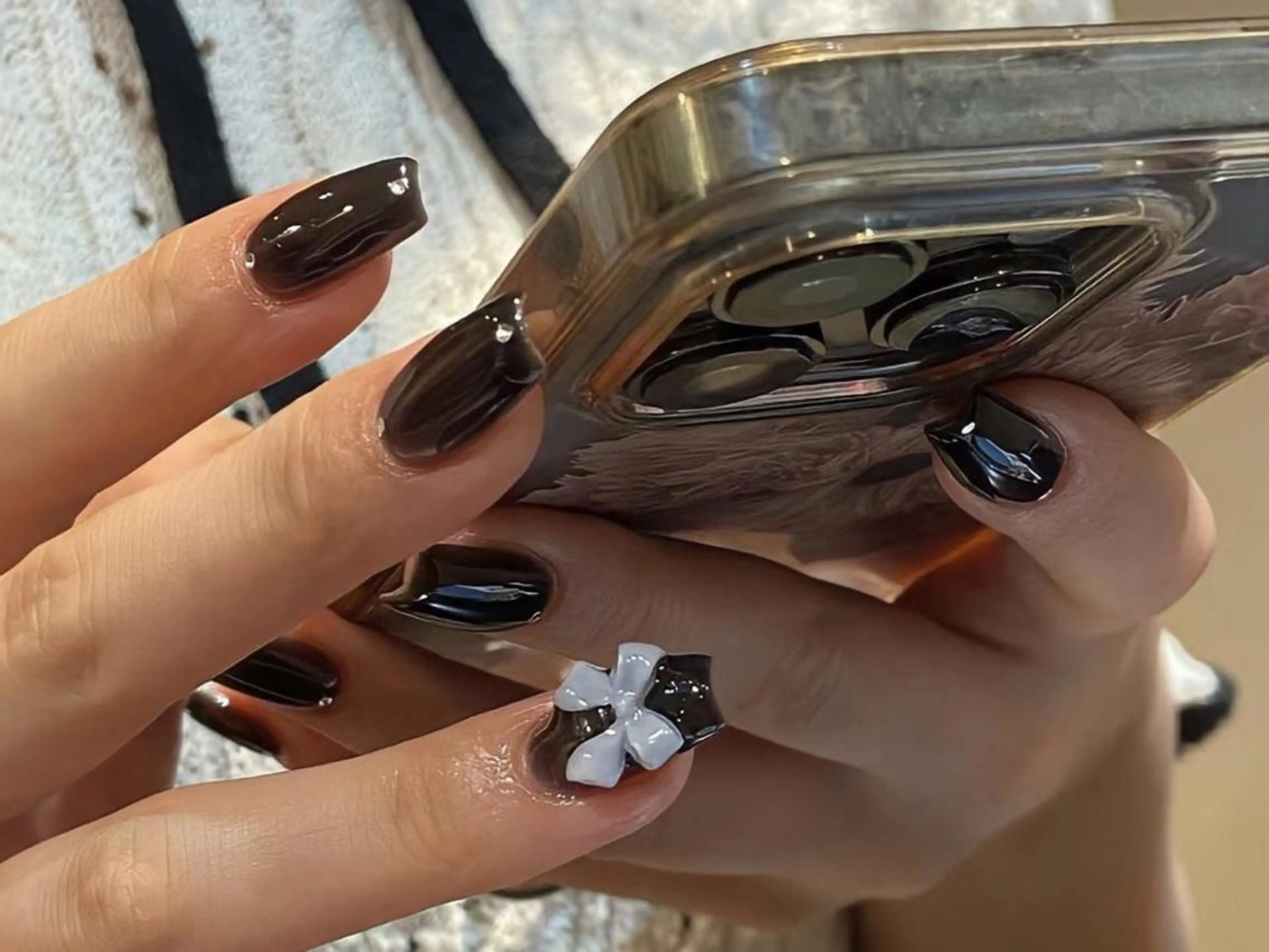 ネイル ハンドネイル ki🍒🍒 ki ツルツルネイルのネイルデザイン