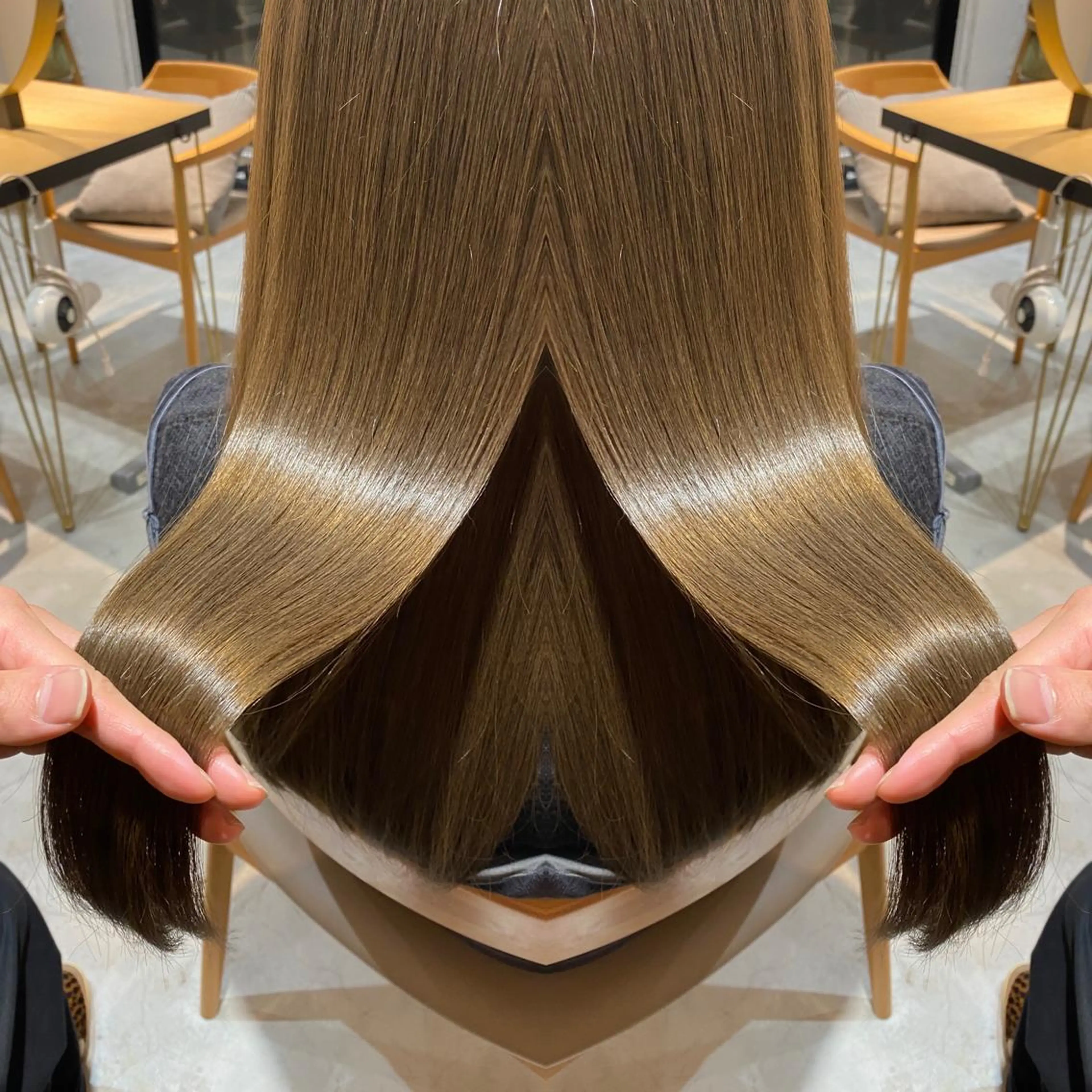 セミロング ✨髪質改善　美髪✨ 縮毛　井上 大誠のヘアスタイル