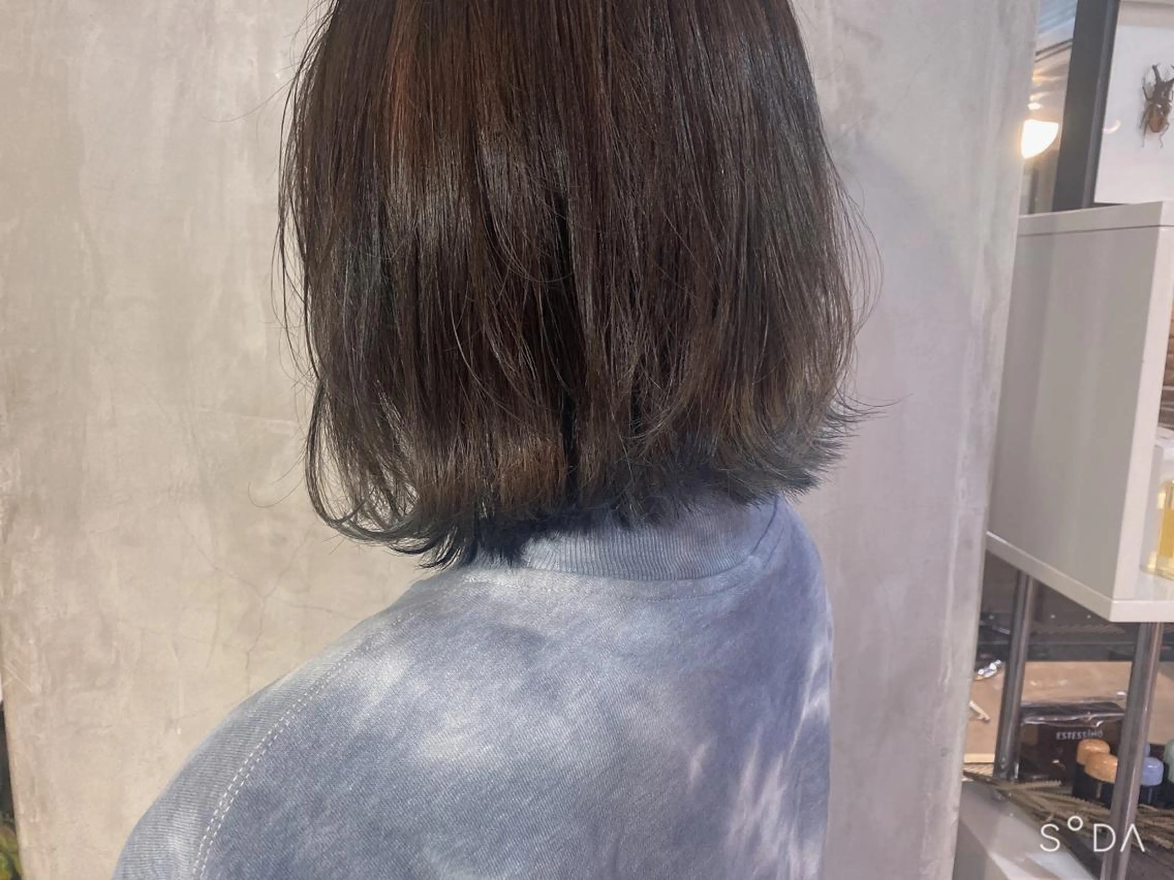 ショート カラー ヘアアレンジ ブルーカラー ネイビーカラー stylist/蛯谷 珠里のヘアスタイル