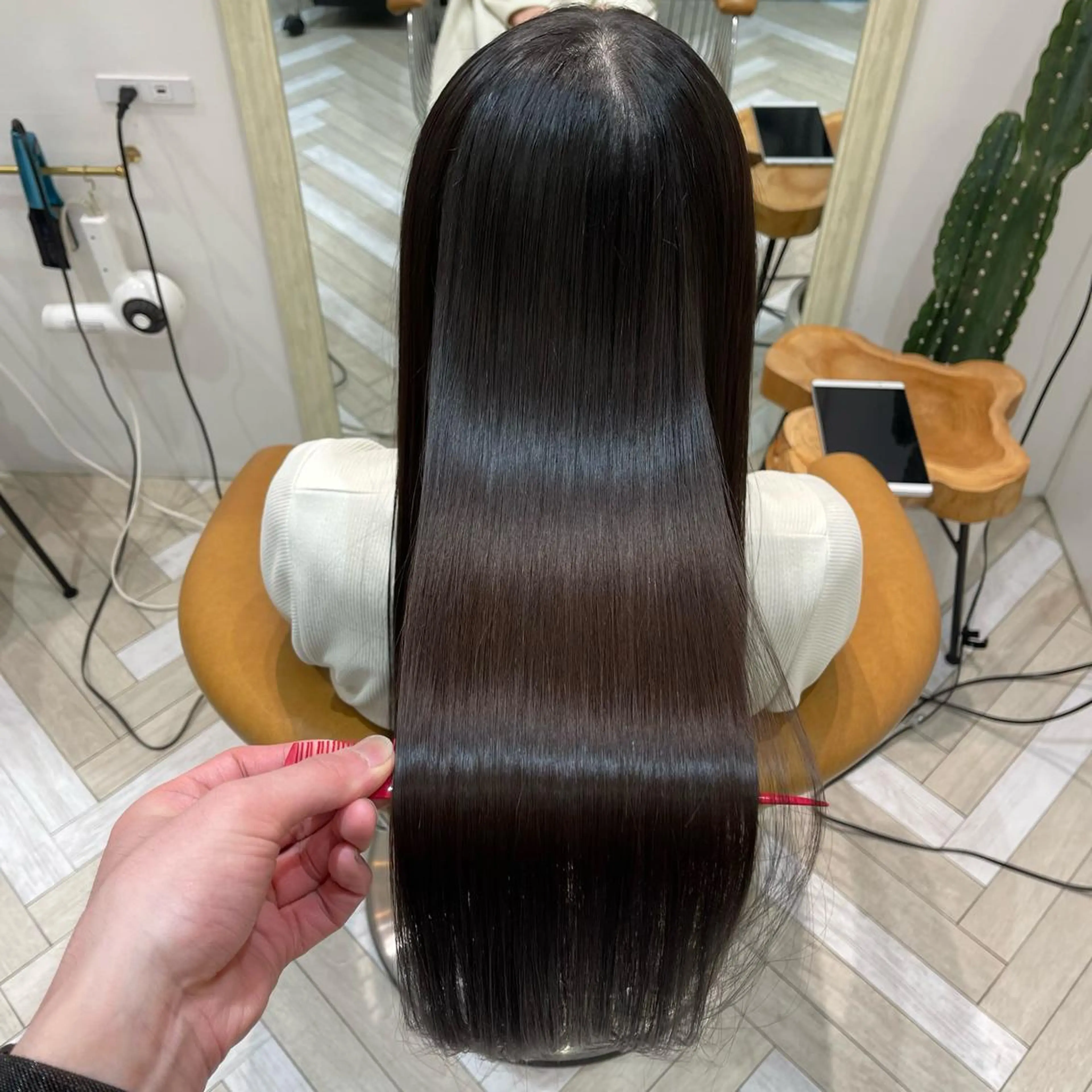 ロング カラー 縮毛矯正 トリートメント 新宿/髪質改善/ボブ 韓国レイヤー大重聖斗のヘアスタイル