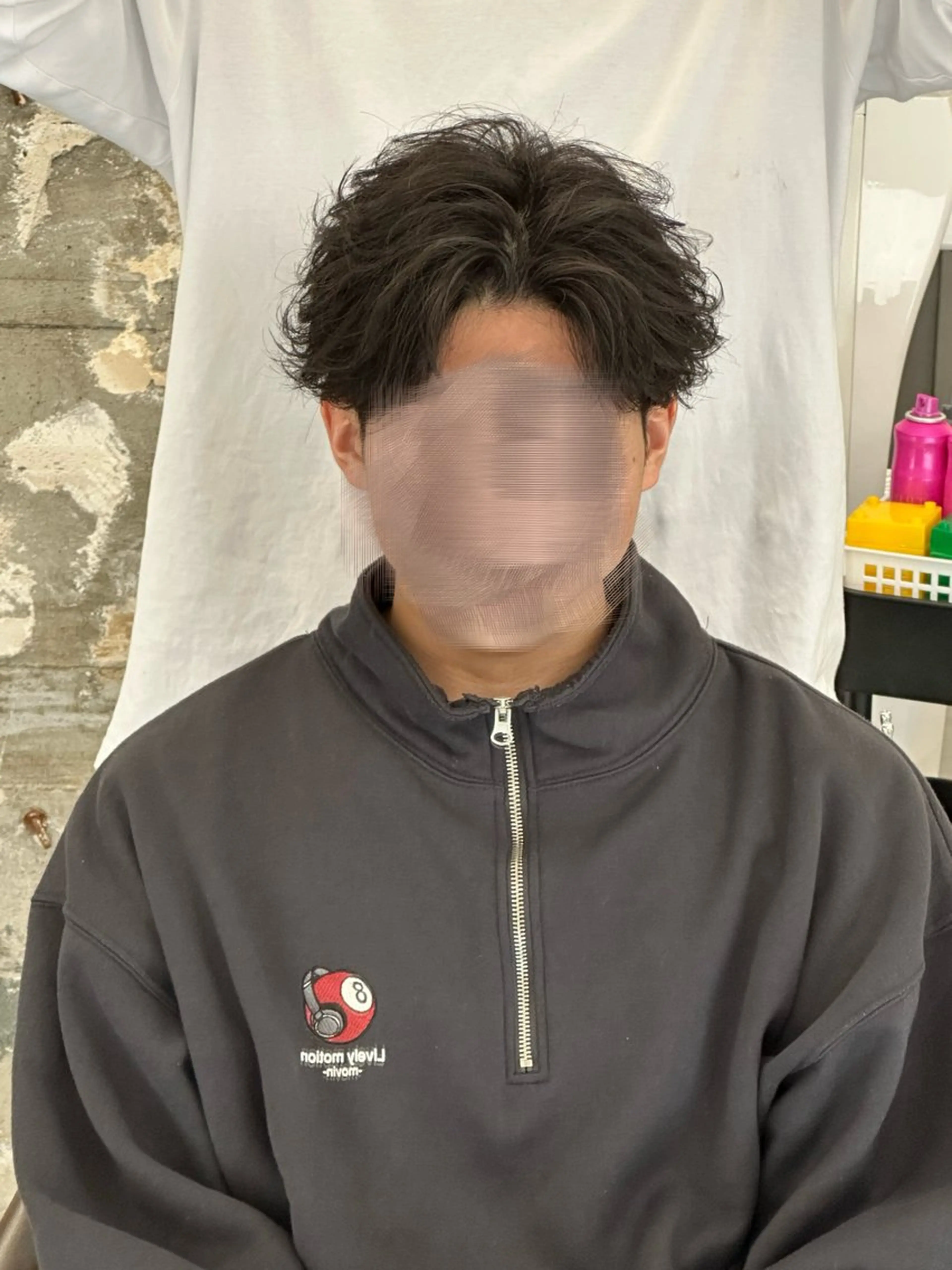 パーマ メンズ フェザーパーマ メンズパーマ カット ヘアカラー パーマ トリートメント ヘッドスパ ルシクラージュ武蔵小杉店所属・武蔵小杉【美髪縮 毛矯正】丸山智久のヘアスタイル