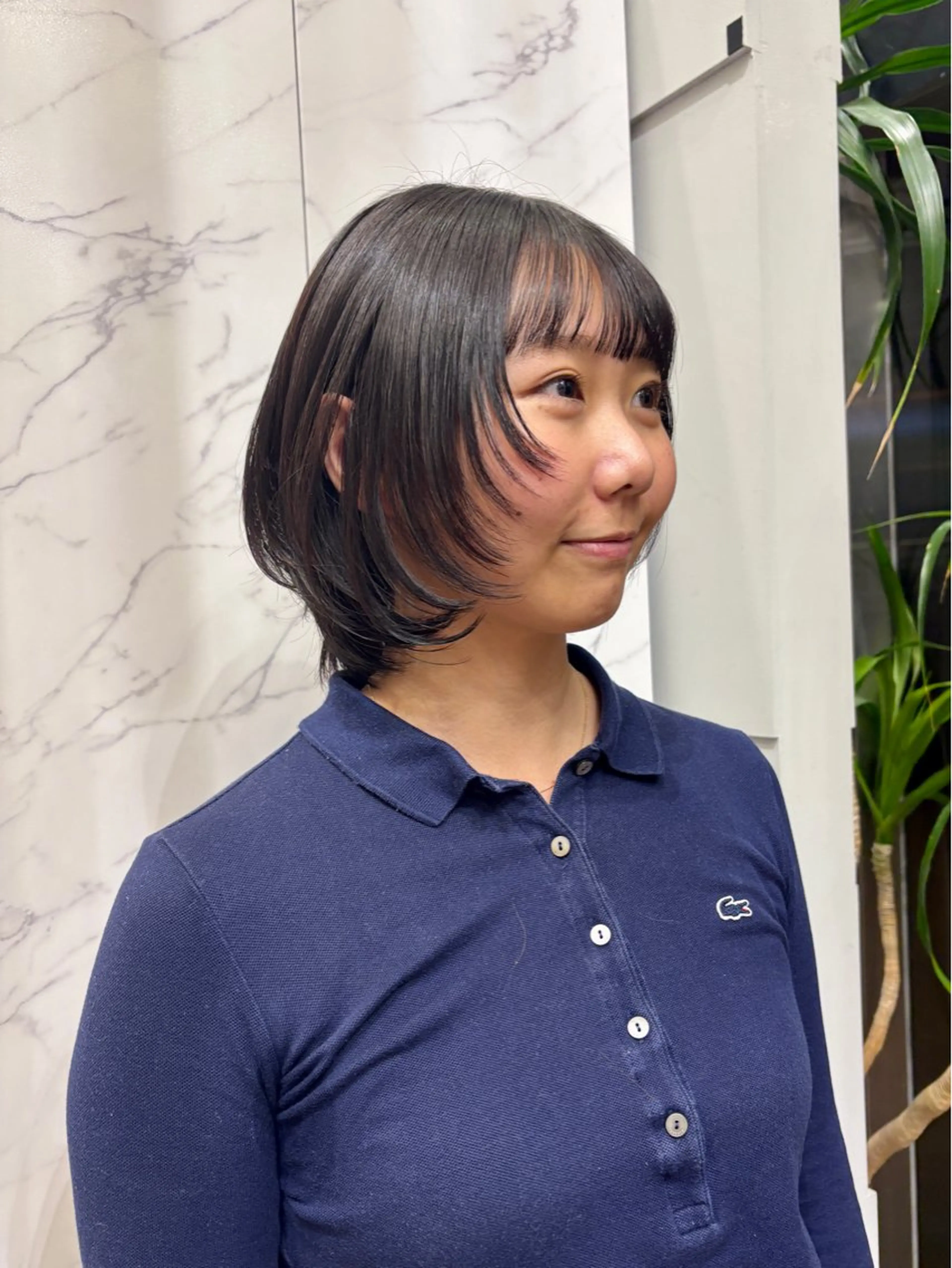 ミディアム レイヤーカット カット ヘアカラー トリートメント miu /透明感カラーのヘアスタイル