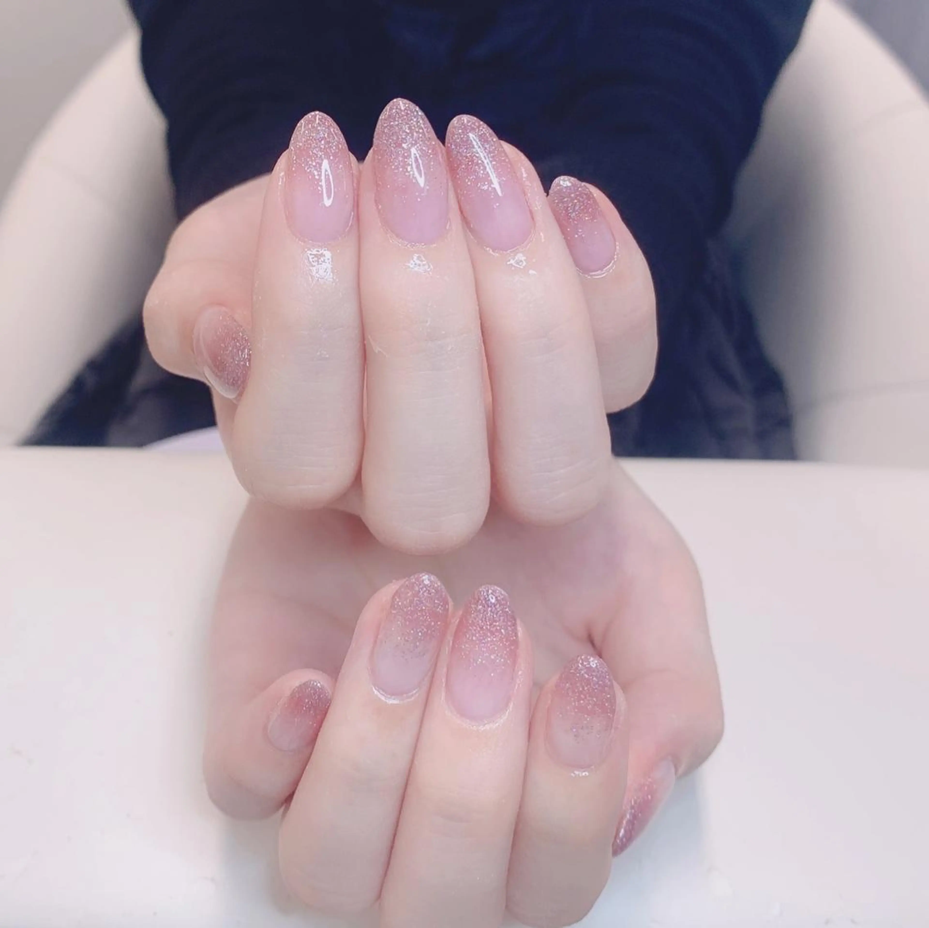 ネイル ラメ(グリッター) ラメグラデーション ワンカラーネイル Queen‘s なんのネイルデザイン