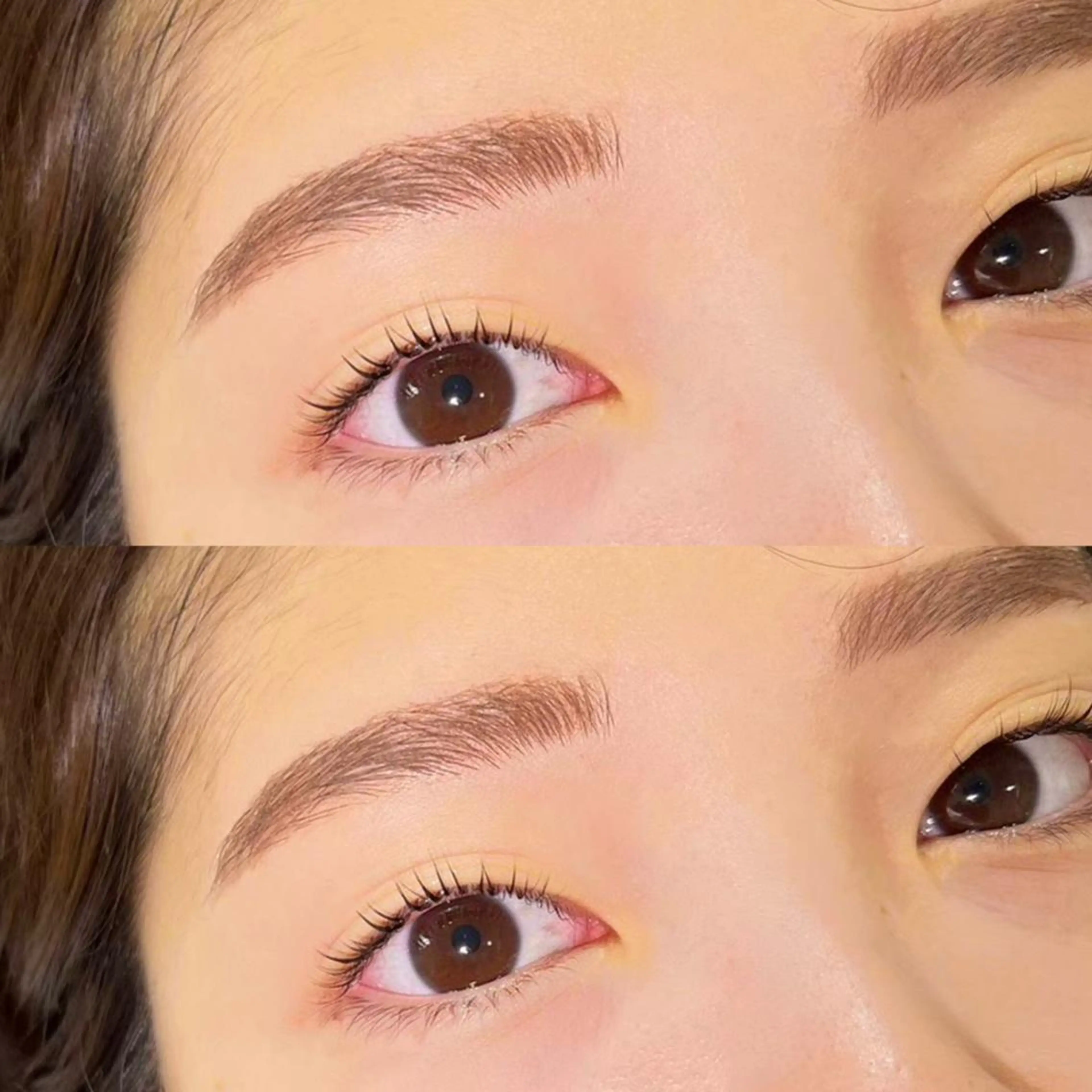 🩵再来様🩵【デザインまつげパーマ(上のみ❣️)×クイック美眉スタイリング(間引き無✖︎)】の写真