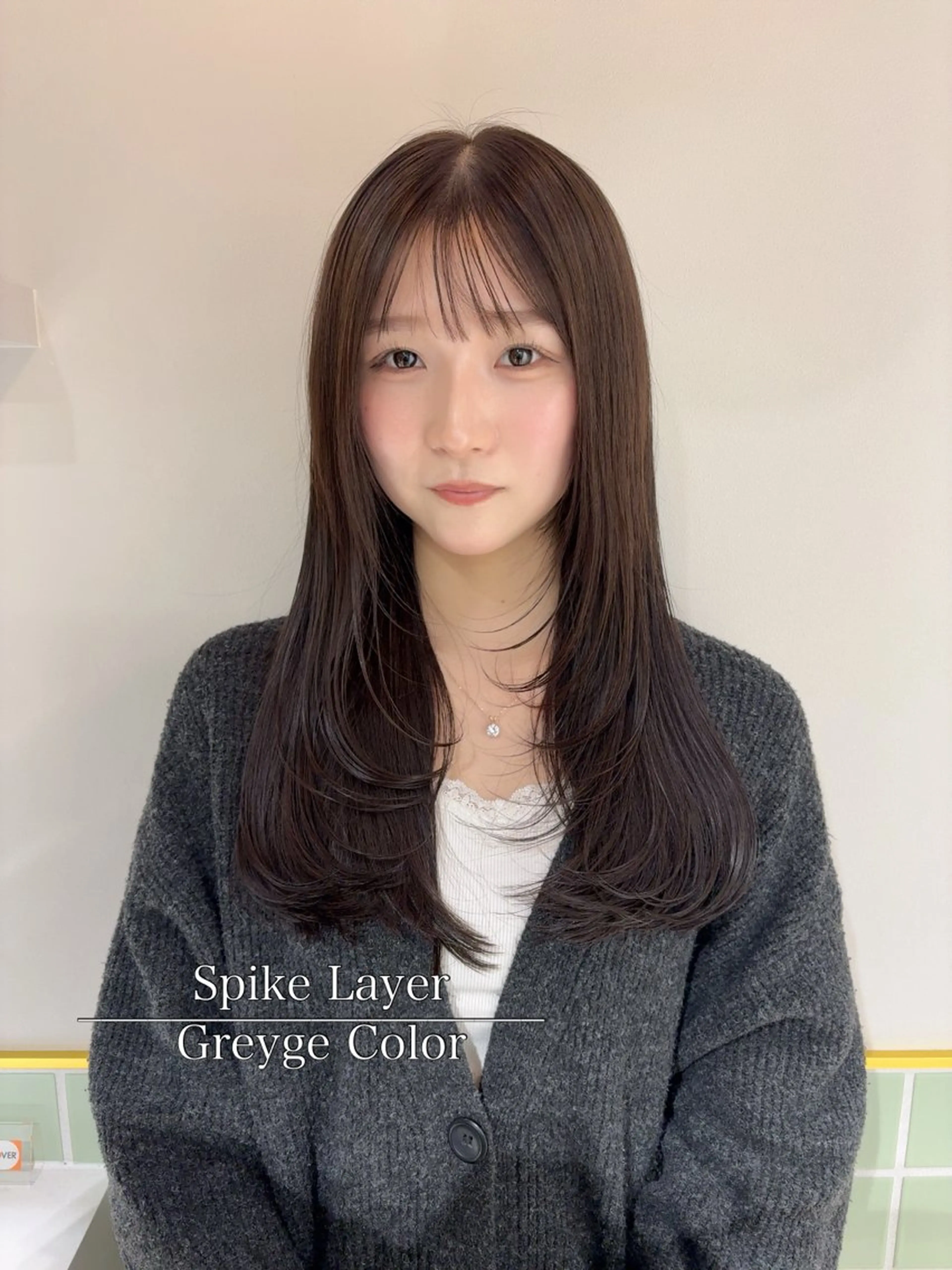 セミロング カラー ヘアアレンジ 透明感カラー 顔周りカット レイヤーカット トリートメント カット ヘアカラー トリートメント ヘッドスパ ヘアセット ®️レイヤー/透明感 カラー/星野六三四のヘアスタイル