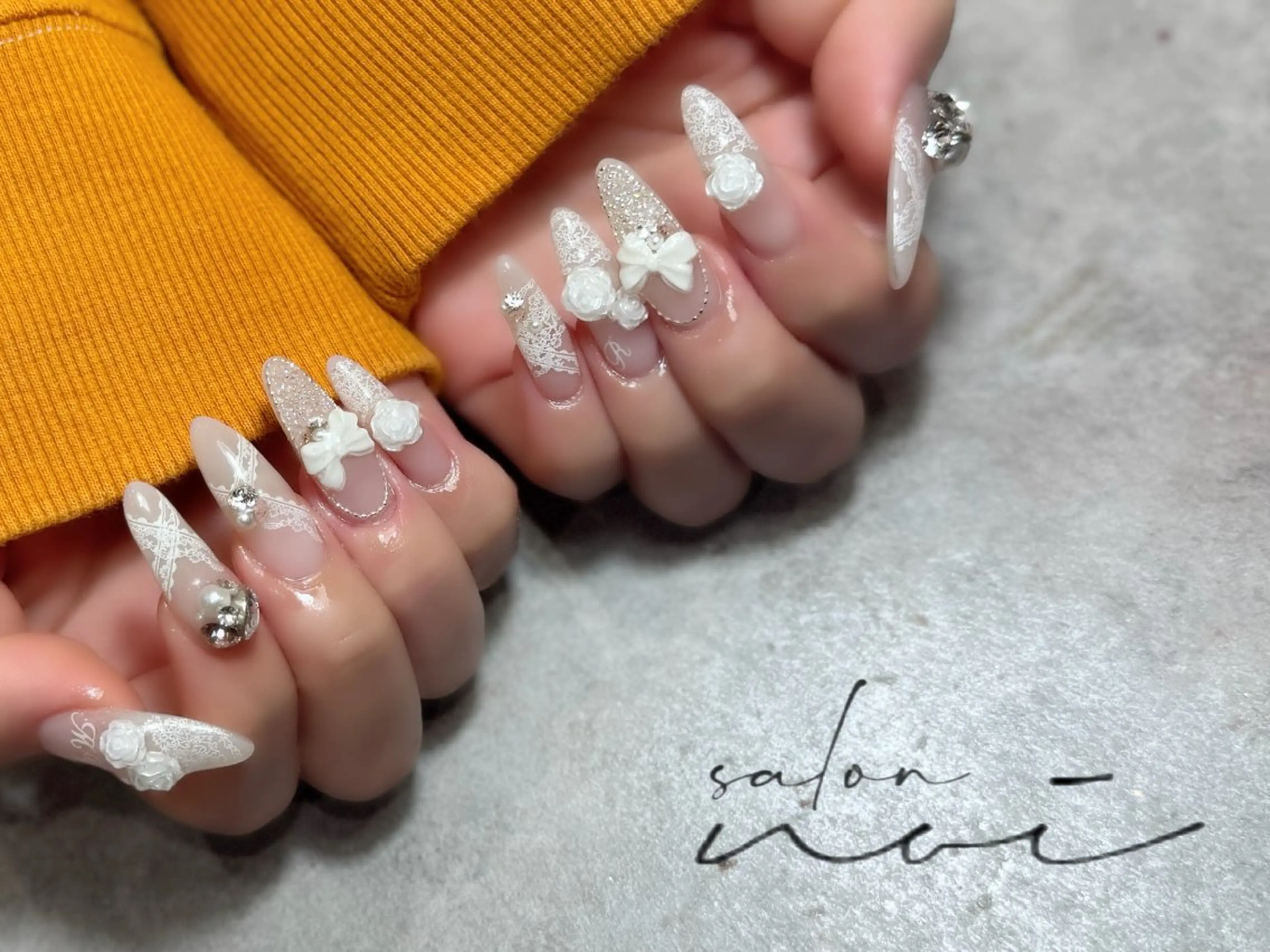 ネイル レース ハンドネイル salon noi所属・salon noiのネイルデザイン