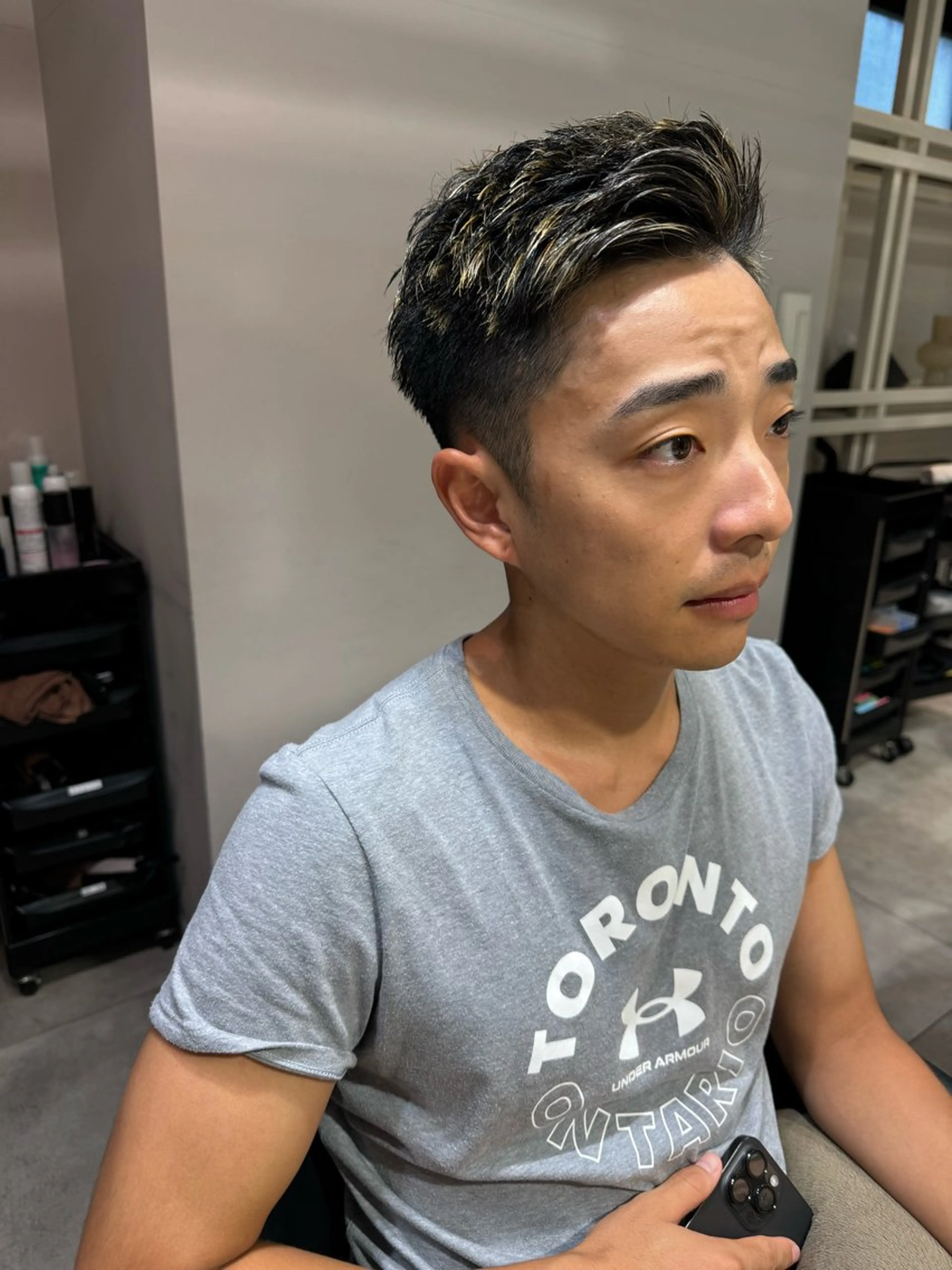 ショート メンズ メンズショート ショートヘア ヘアカラー トリートメント Dxxxx III所属・女性目線の大人 メンズ*Ayakaのヘアスタイル