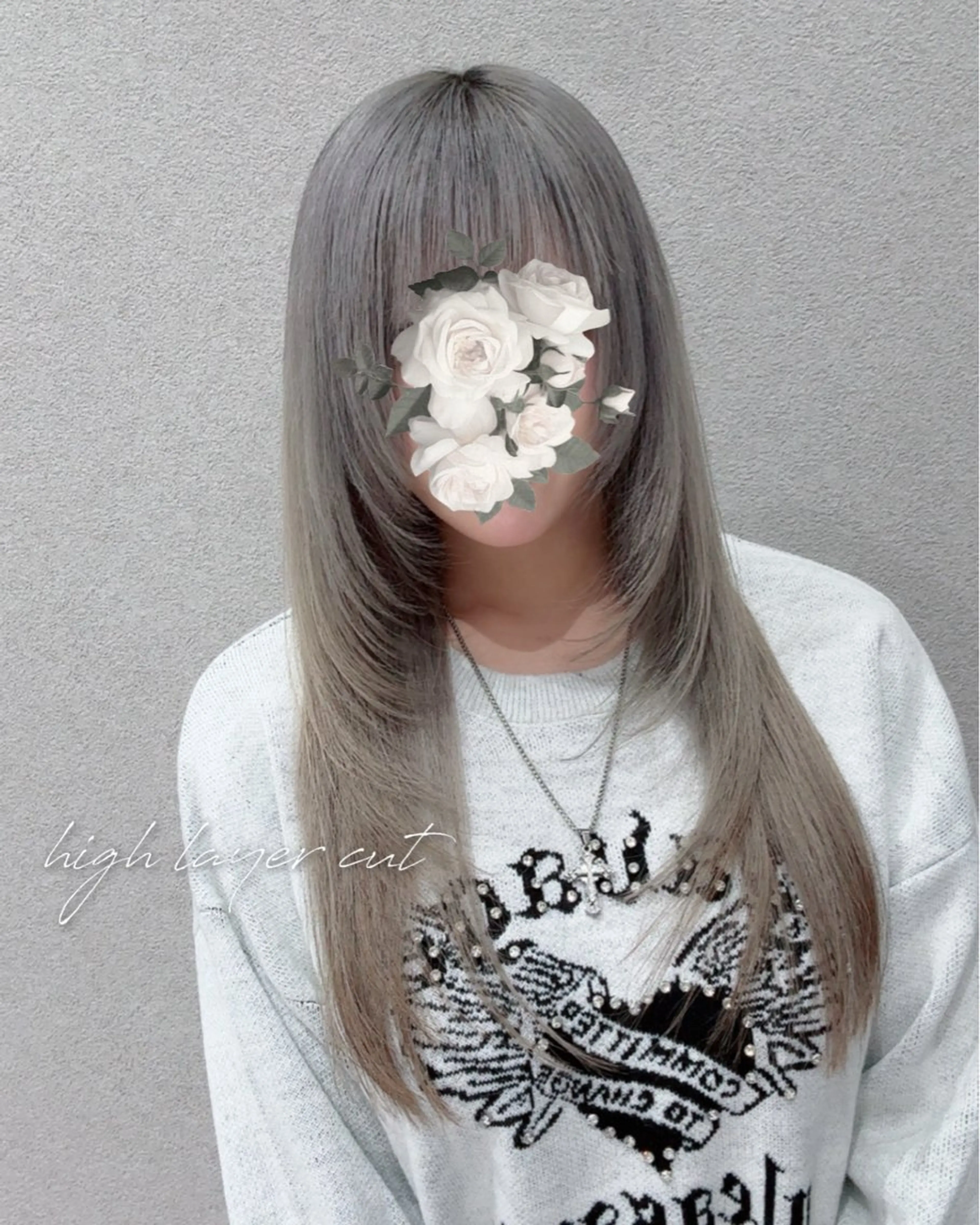 ロング カラー ヘアカラー ハイトーン/カラー /ウルフ/RENAのヘアスタイル