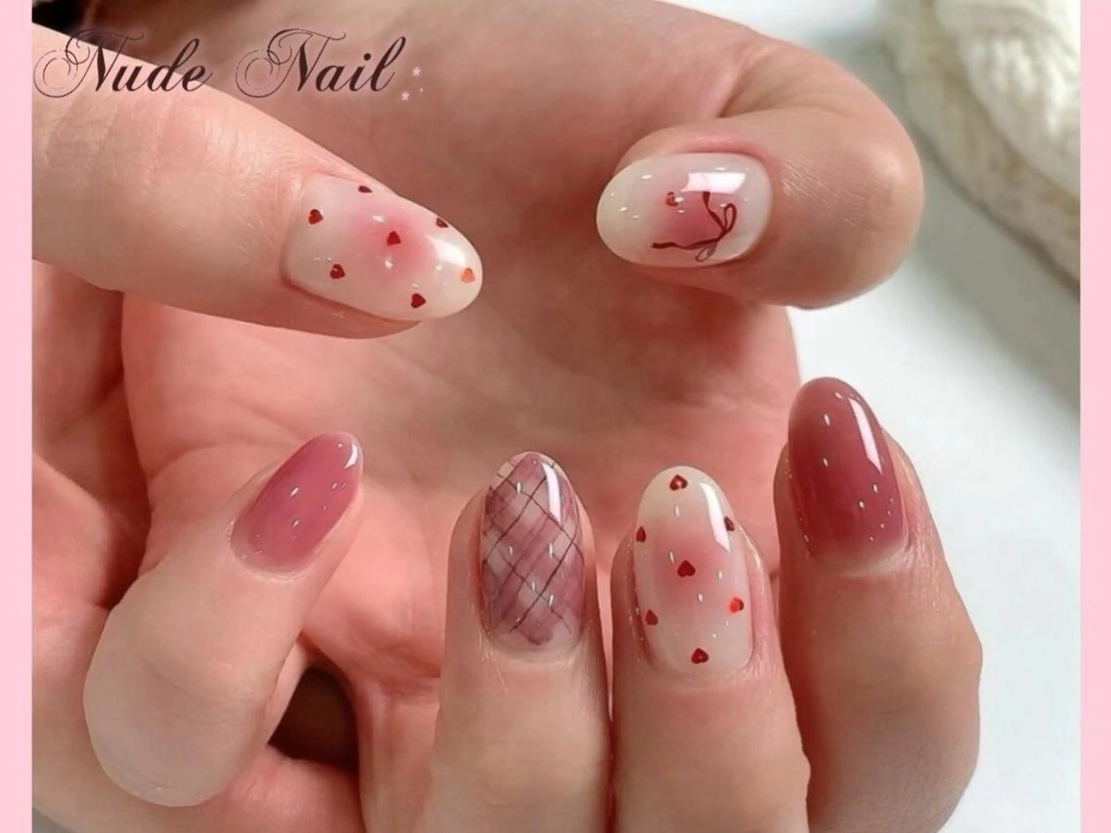 ネイル チークネイル 長さ出し フットネイル フレンチネイル ジェルネイル ヌドネイルスタジオ もものネイルデザイン