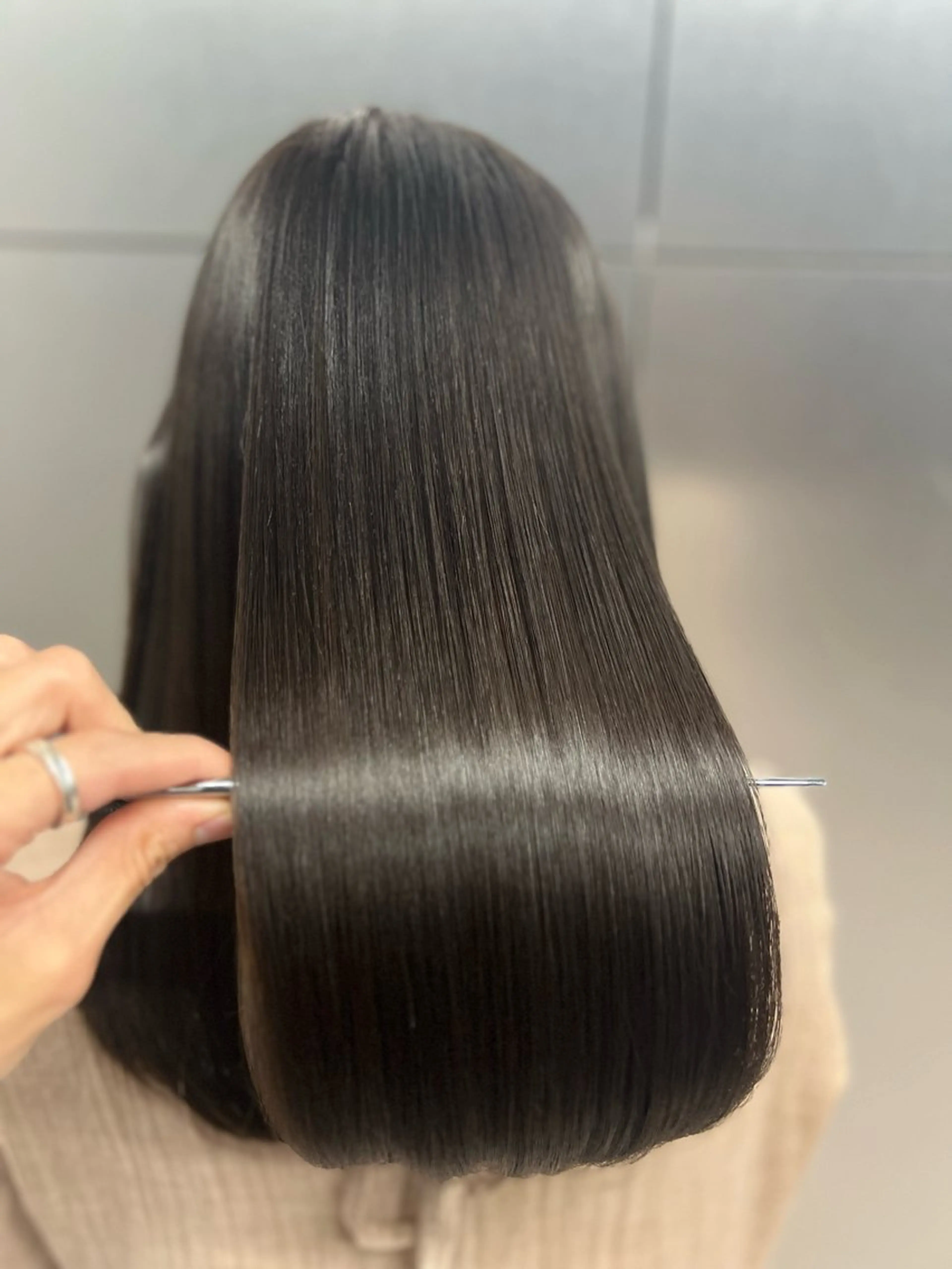 ロング カット 縮毛矯正 トリートメント ❣️韓国/髪質改善 🫧yamato👑のヘアスタイル