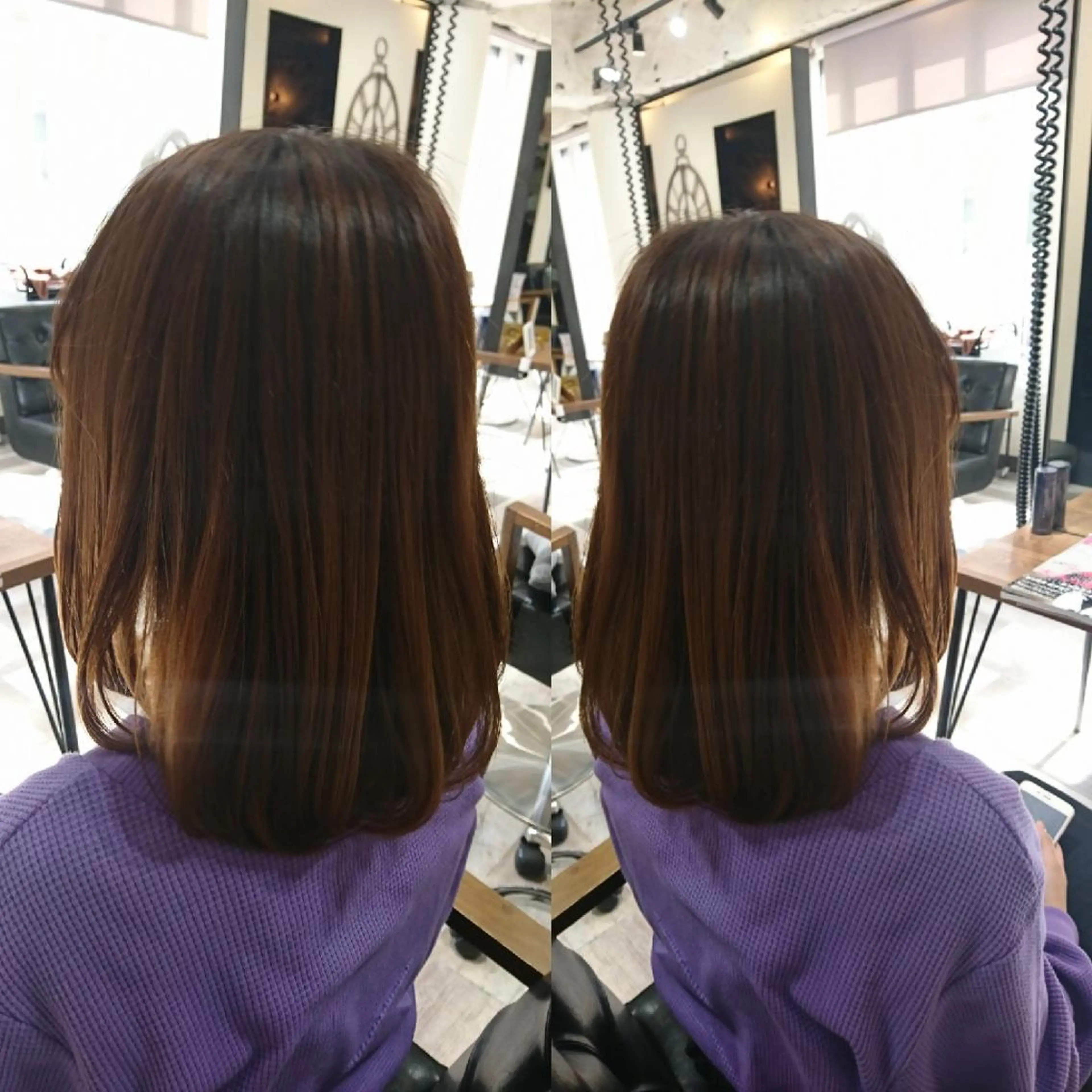 ミディアム ACROあべの店所属・艶カラー/インナー /グラデ/大西小百合のヘアスタイル