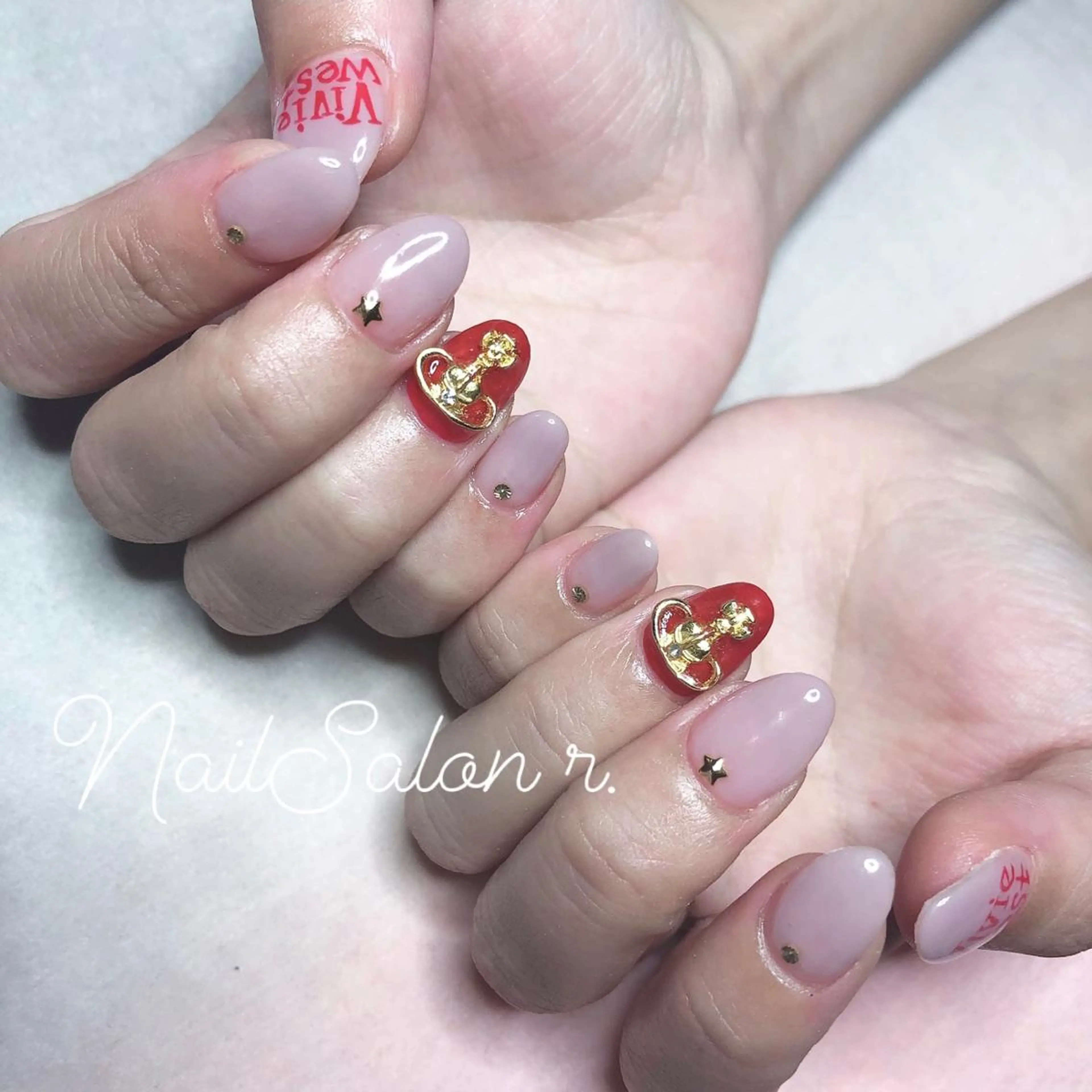 💅🏻【自爪】オフありアート4本の写真