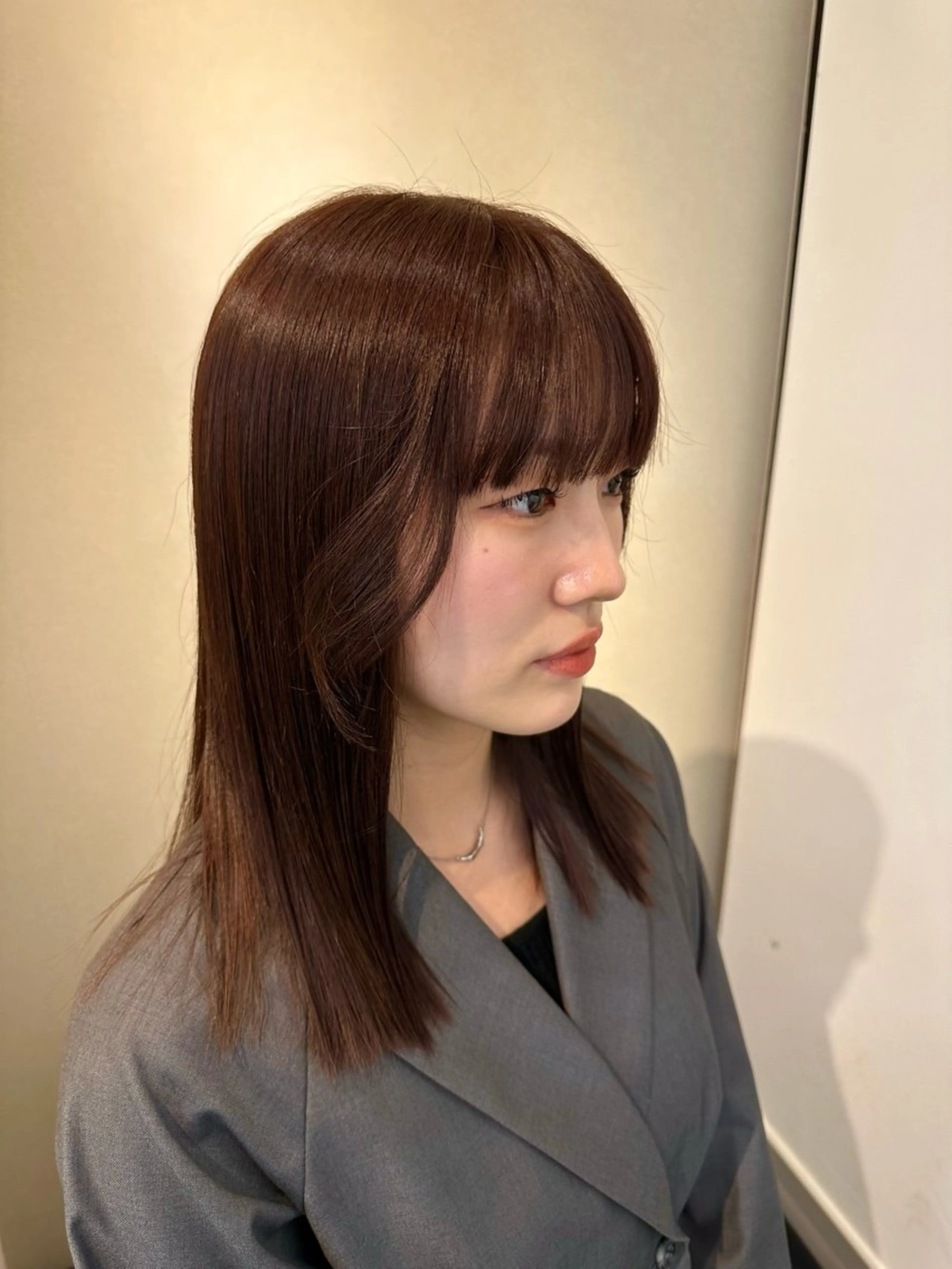 ミディアム カラー Ops hair 大橋駅前店所属・カラーモデル♡縮毛矯 正モデル募集/コハルのヘアスタイル