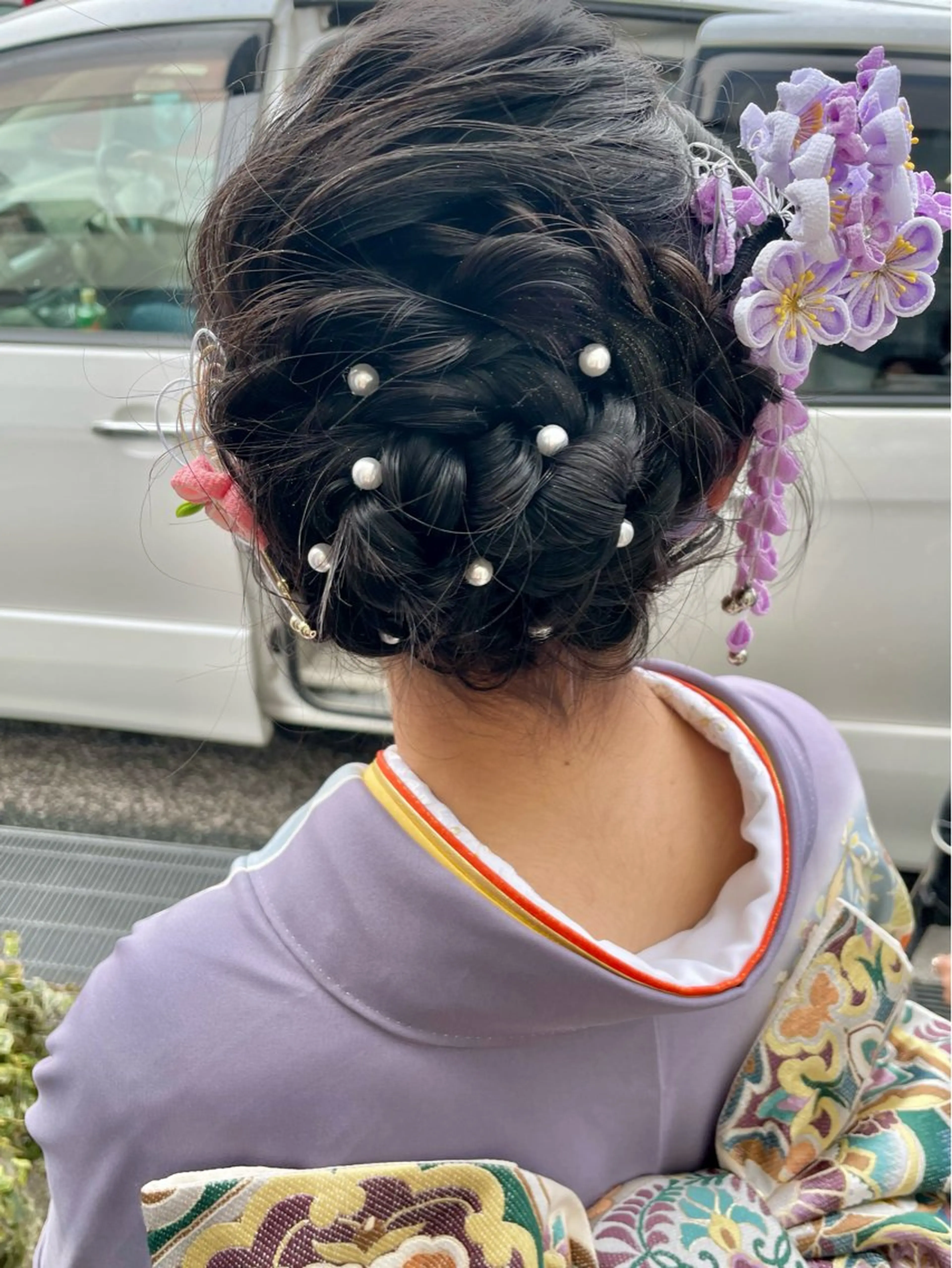 ヘアアレンジ ブリーチカラー🤍 髪質改善🌟のヘアスタイル